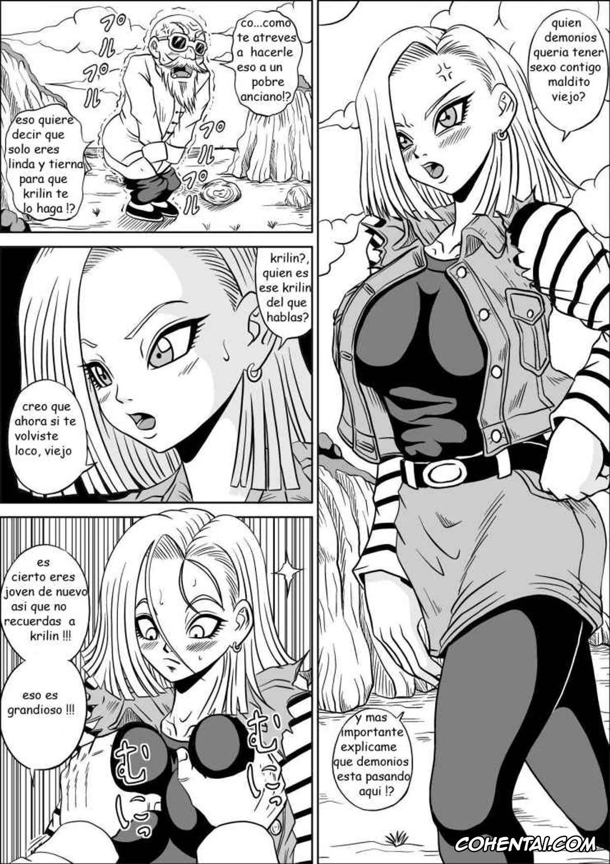 Dragon Ball Z xxx, Android 18 xxx, Chi Chi xxx, Lunch xxx, Master Roshi xxx, Kame Sennin no Yabou (Dragon Ball Z), pagina 10