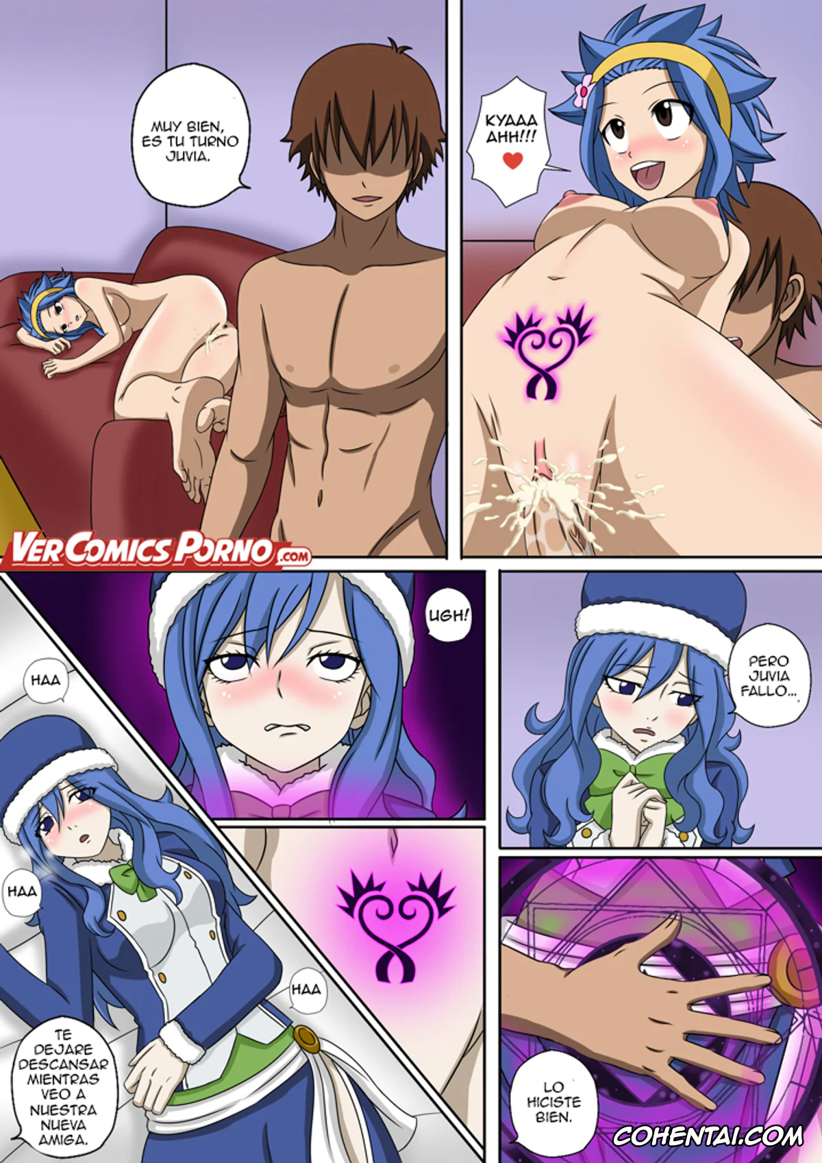 Fairy Tail xxx, Juvia Lockser xxx, Levy Mcgarden xxx, Lisanna Strauss xxx, Lucy Heartfilia xxx, Fairy Hunting 4 (Fairy Tail), pagina 19