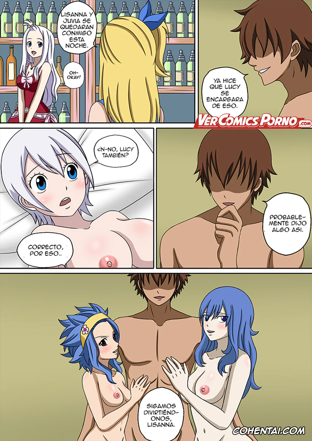 Fairy Tail xxx, Juvia Lockser xxx, Levy Mcgarden xxx, Lisanna Strauss xxx, Lucy Heartfilia xxx, Fairy Hunting 4 (Fairy Tail), pagina 25