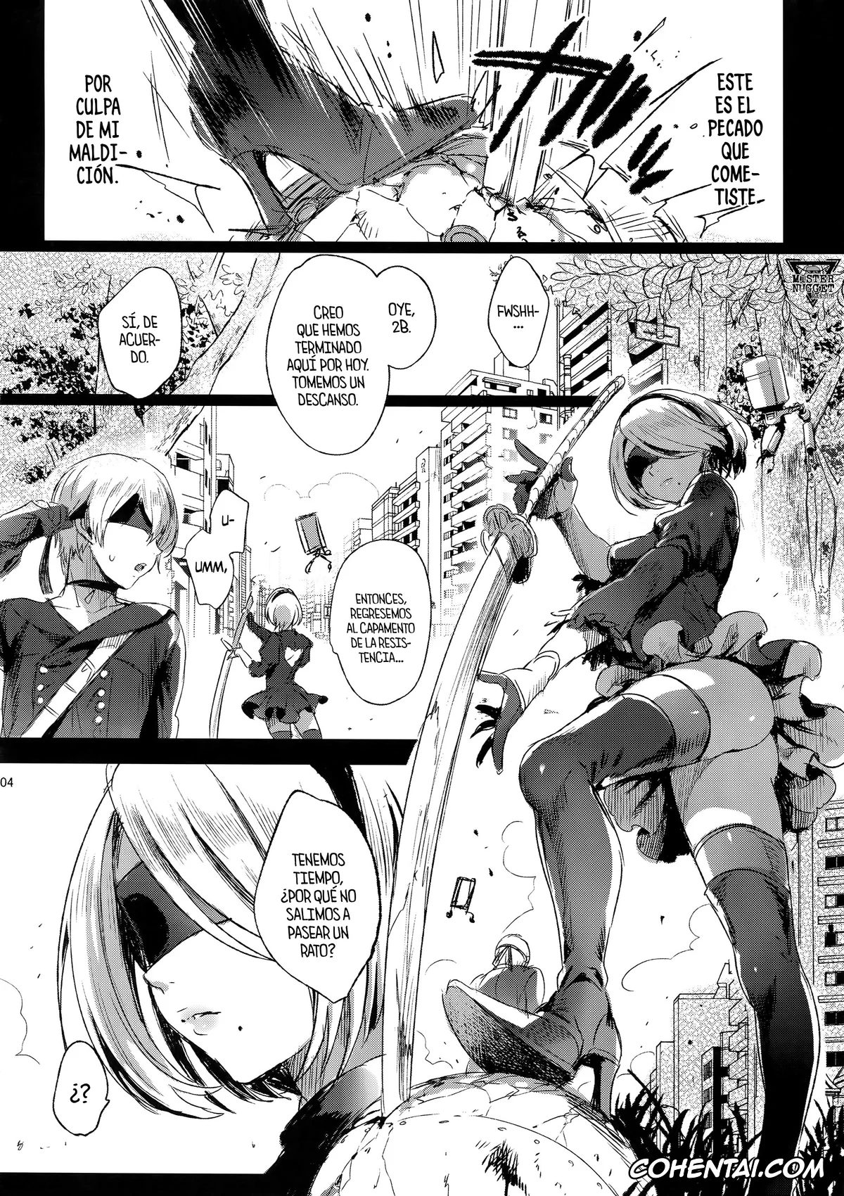 NieR:Automata hentai, Nier Automata hentai, 2B hentai, 9S hentai, Ningyou Yuugi (NieR:Automata), pagina 3