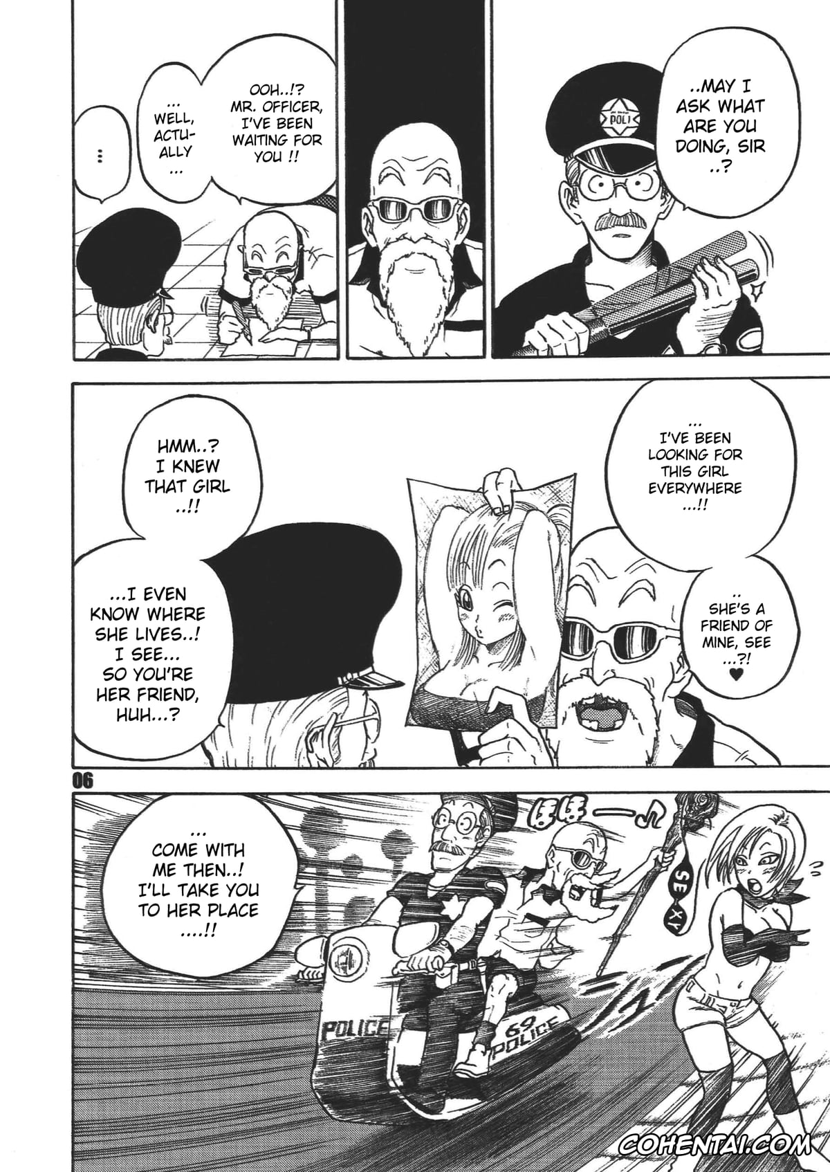 Dragon Ball hentai, Bulma Briefs hentai, Master Roshi hentai, Panchy Brief | Bikini hentai, Dangan Ball Maki no Ichi – Nishi no Miyako no Harenchi Jiken (Dragon Ball), pagina 6
