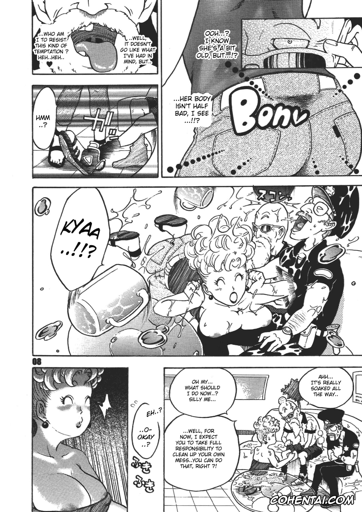 Dragon Ball porno, Bulma Briefs porno, Master Roshi porno, Panchy Brief | Bikini porno, Dangan Ball Maki no Ichi – Nishi no Miyako no Harenchi Jiken (Dragon Ball), pagina 8