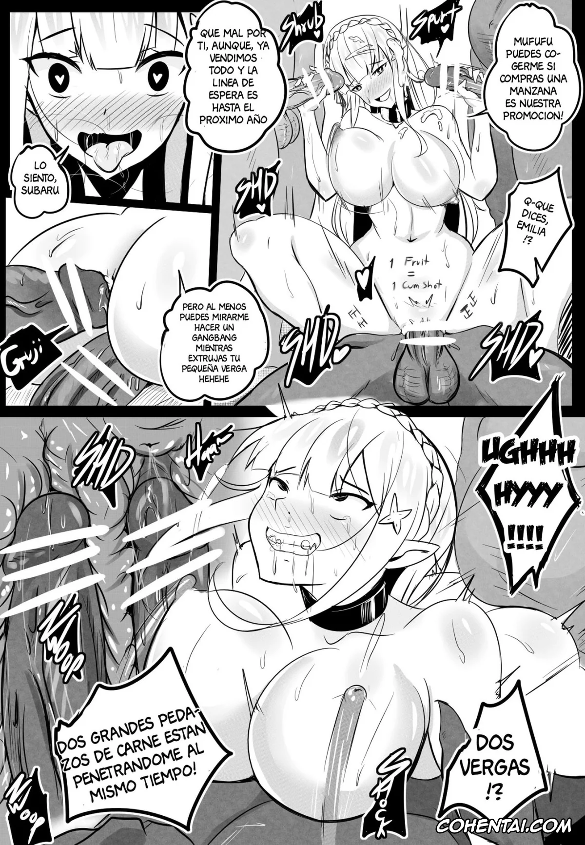Re:Zero kara Hajimeru Isekai Seikatsu porno, Emilia porno, B-Trayal 14 (Re:Zero kara Hajimeru Isekai Seikatsu), pagina 17