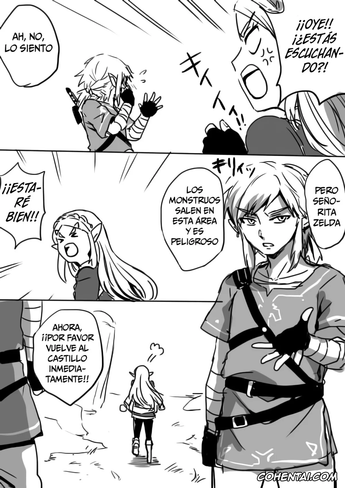 The Legend Of Zelda hentai, Link hentai, Princess Zelda hentai, Link to Zelda no Shoshinsha ni Yasashii Sex Nyuumon (The Legend of Zelda: Breath of the Wild), pagina 3
