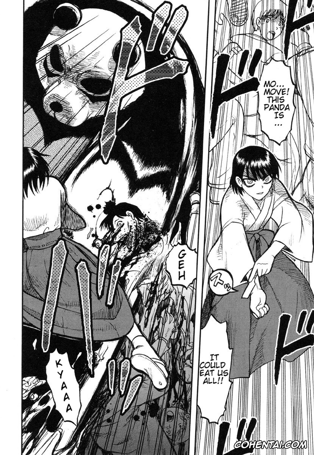Manga porno, Tankoubon porno, Miko to Yajuu – Death Panda, pagina 47