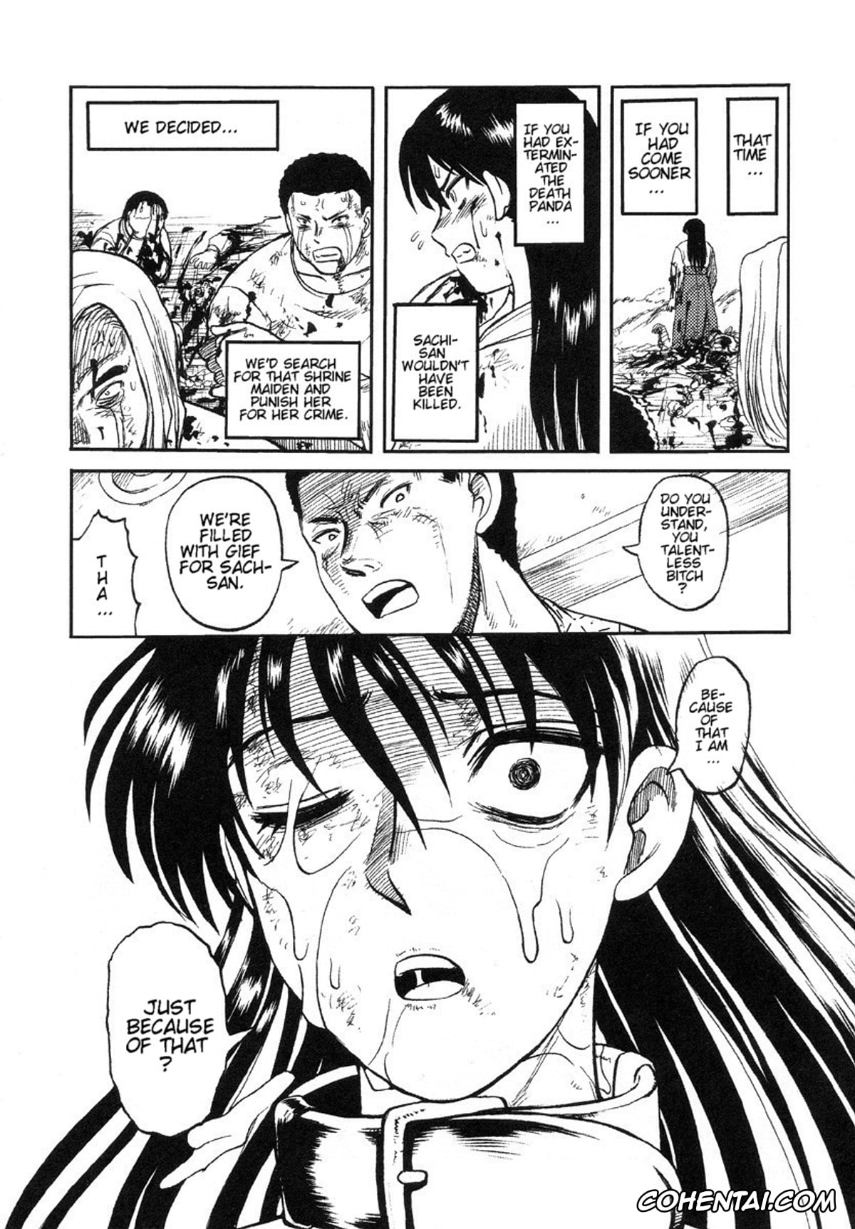 Manga porno, Tankoubon porno, Miko to Yajuu – Death Panda, pagina 98