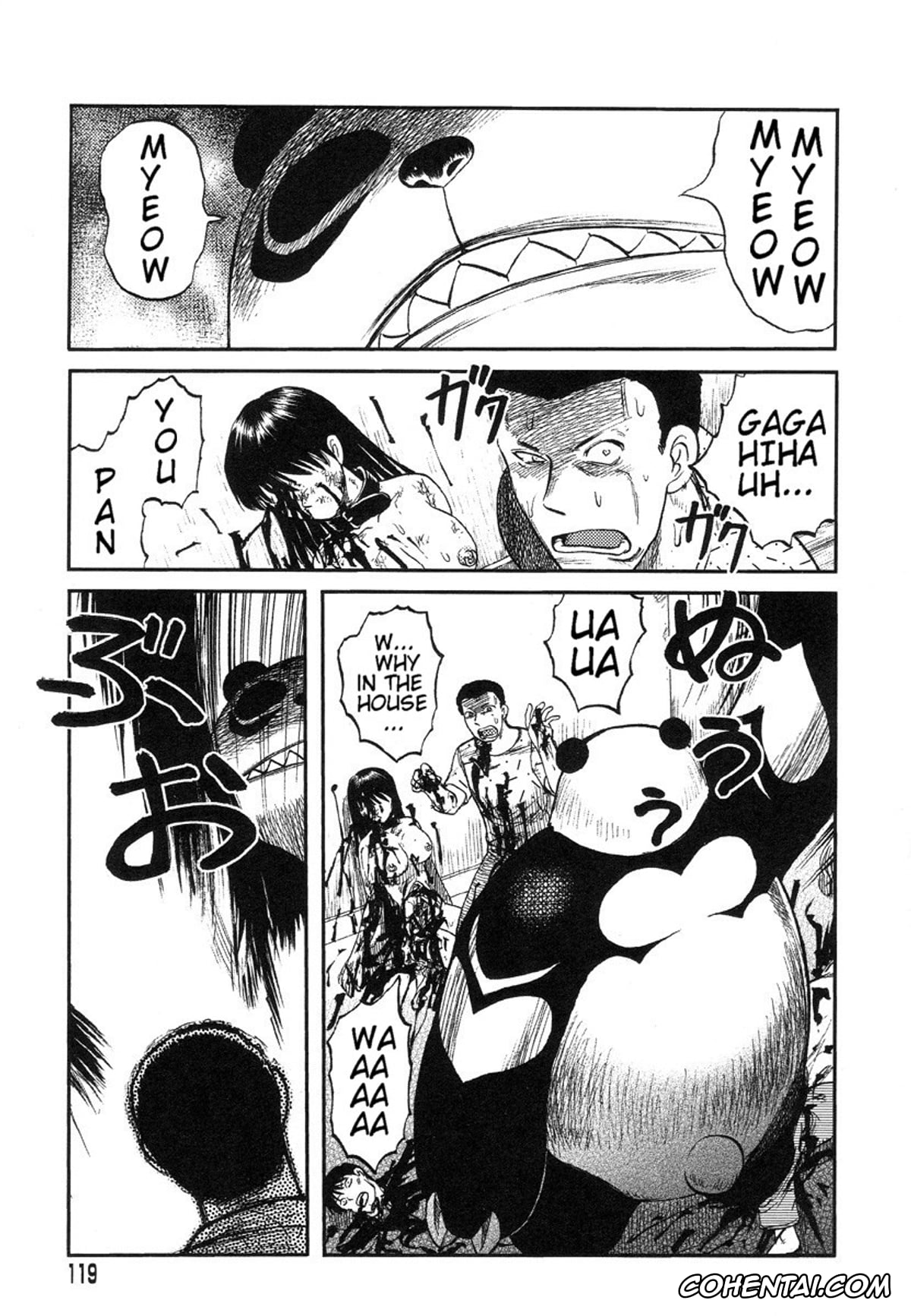 Manga porno, Tankoubon porno, Miko to Yajuu – Death Panda, pagina 110