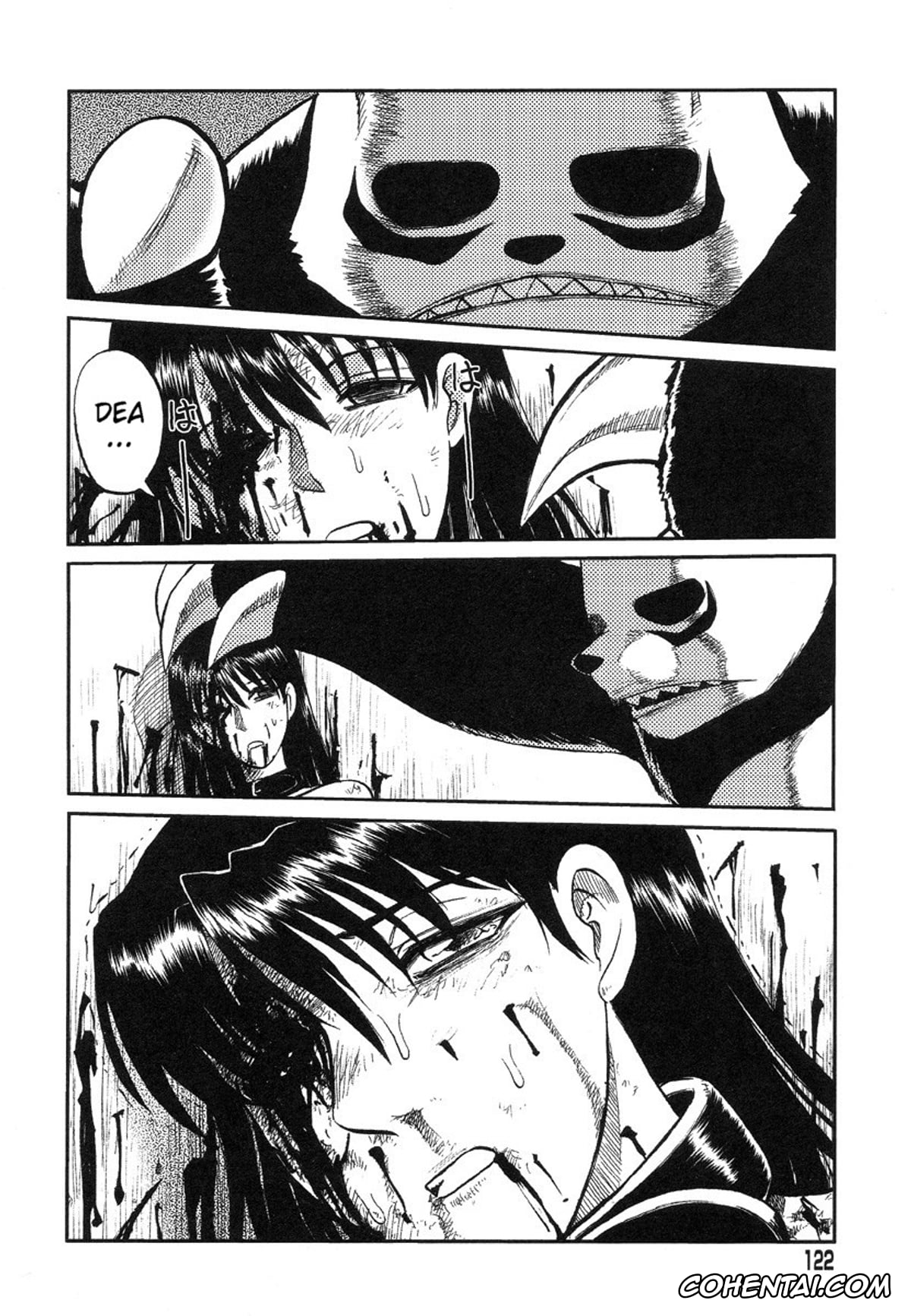 Manga porno, Tankoubon porno, Miko to Yajuu – Death Panda, pagina 113