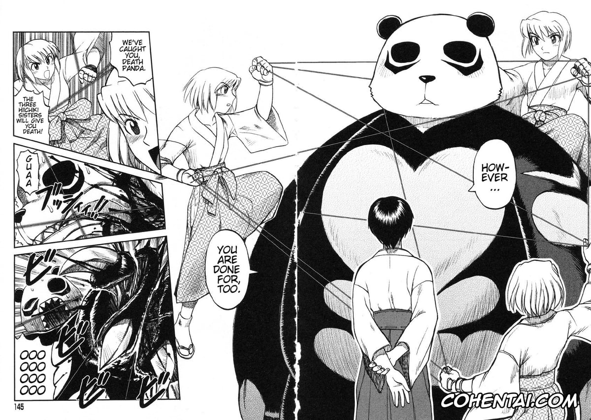 Manga porno, Tankoubon porno, Miko to Yajuu – Death Panda, pagina 134