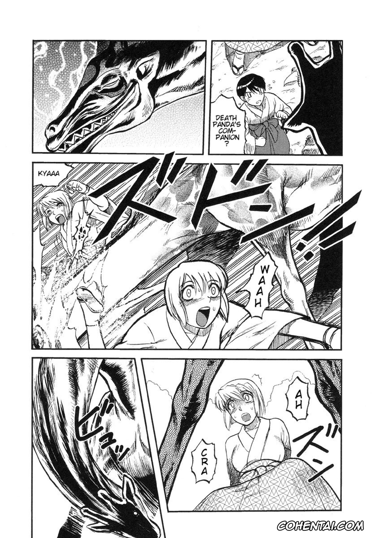 Manga porno, Tankoubon porno, Miko to Yajuu – Death Panda, pagina 143