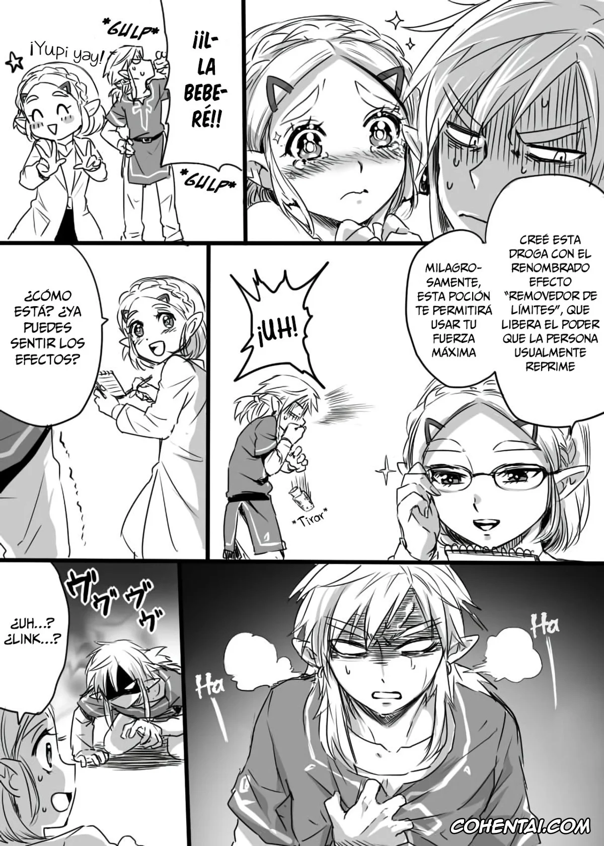 The Legend Of Zelda hentai, Link hentai, Princess Zelda hentai, Anzen de Kenzen na Okusuri o Nomou! (The Legend of Zelda: Breath of the Wild), pagina 3