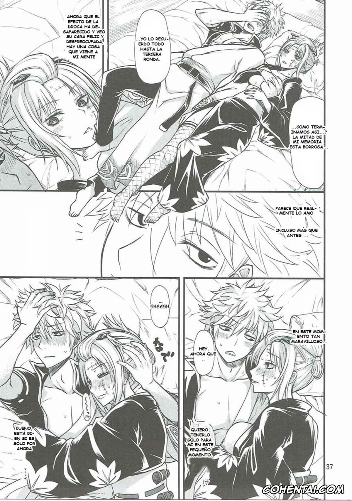 Gintama xxx, Gintoki Sakata xxx, Tsukuyo xxx, Aizenkou Darkness (Gintama), pagina 34