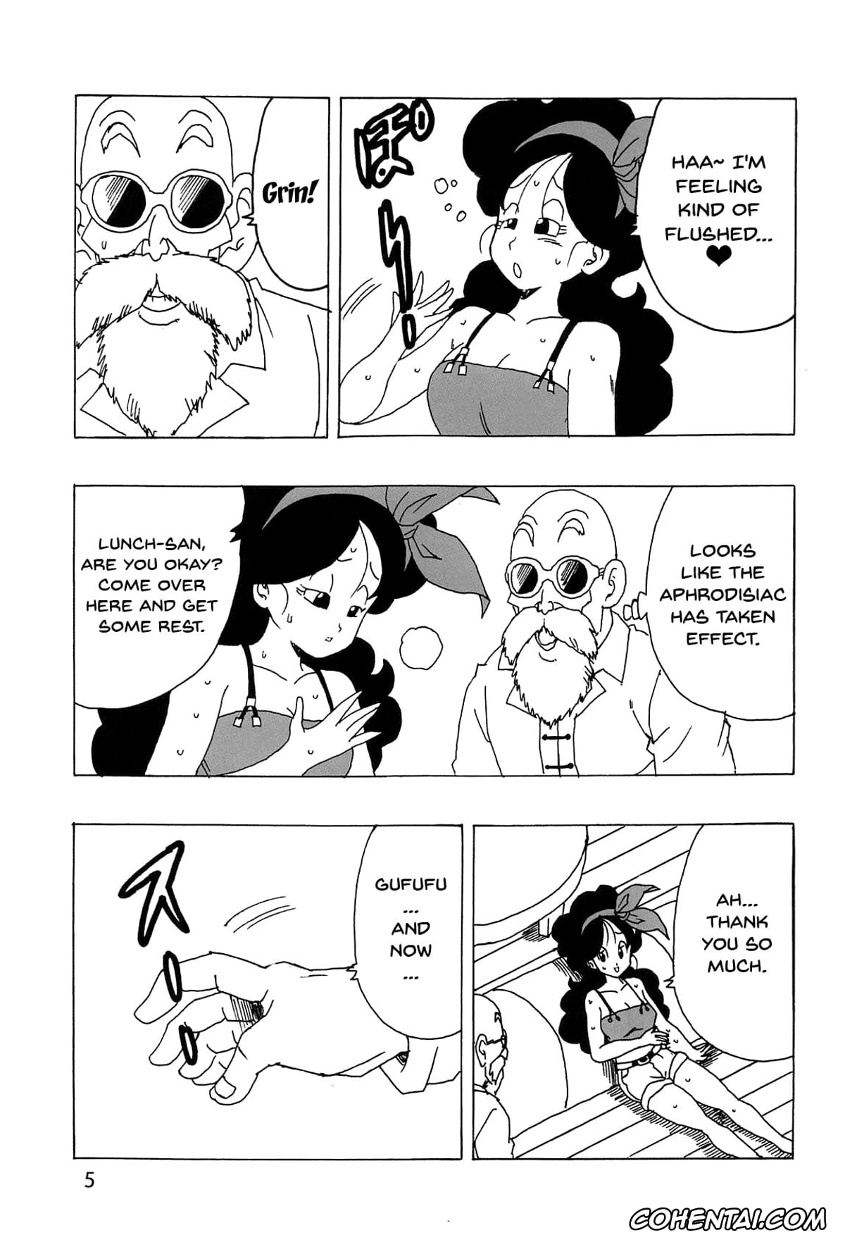 Dragon Ball hentai, Lunch hentai, Master Roshi hentai, Lunch Kuro LOVE (Dragon Ball), pagina 6