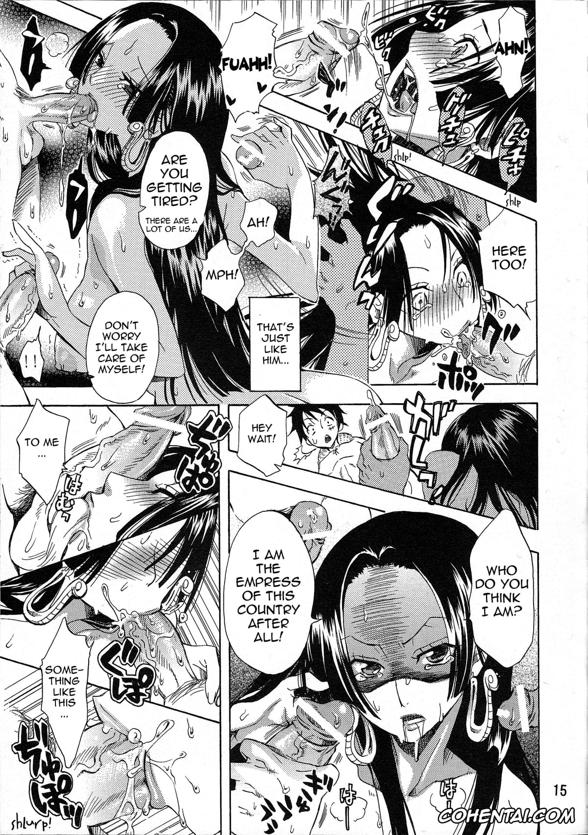 One Piece porno, Boa Hancock porno, Monkey D. Luffy porno, Yokujou Rensa ~Hebihime ver.~ (One Piece), pagina 14