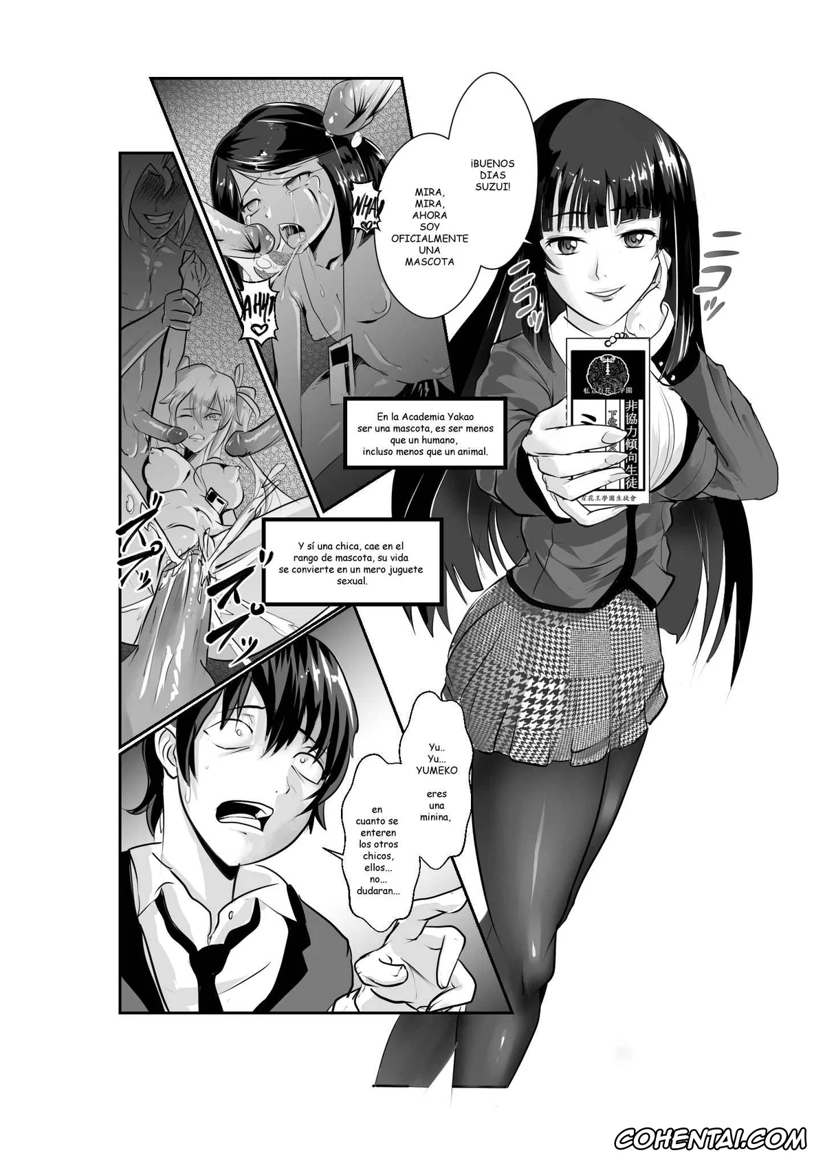 Kakegurui hentai, Yumeko Jabami hentai, Becoming a Pet Cap 1 – My Kitty Yumeko (Kakegurui), pagina 3