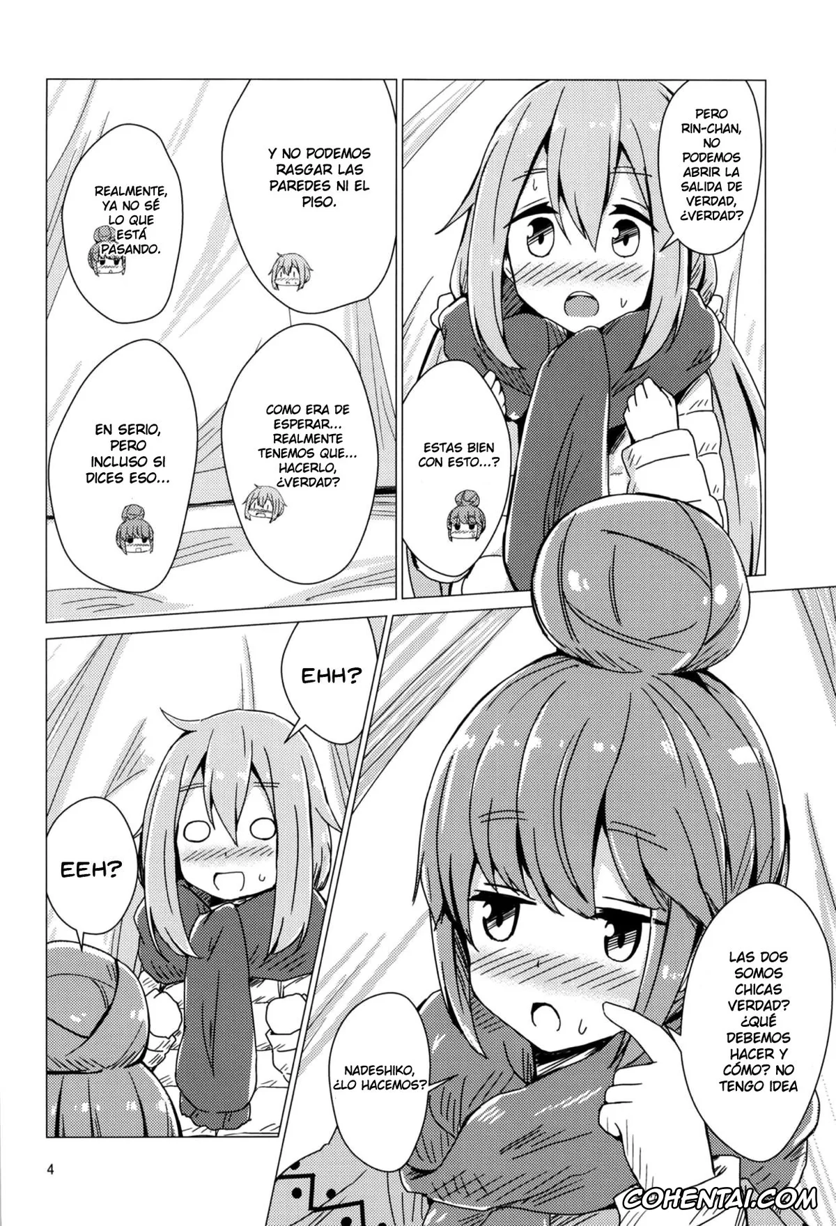 Yuru Camp | Laid-Back Camp hentai, Nadeshiko Kagamihara hentai, Rin Shima hentai, Sex Shinai to Derenai Tent ni Tojikomerareta NadeRin (Yuru Camp), pagina 3