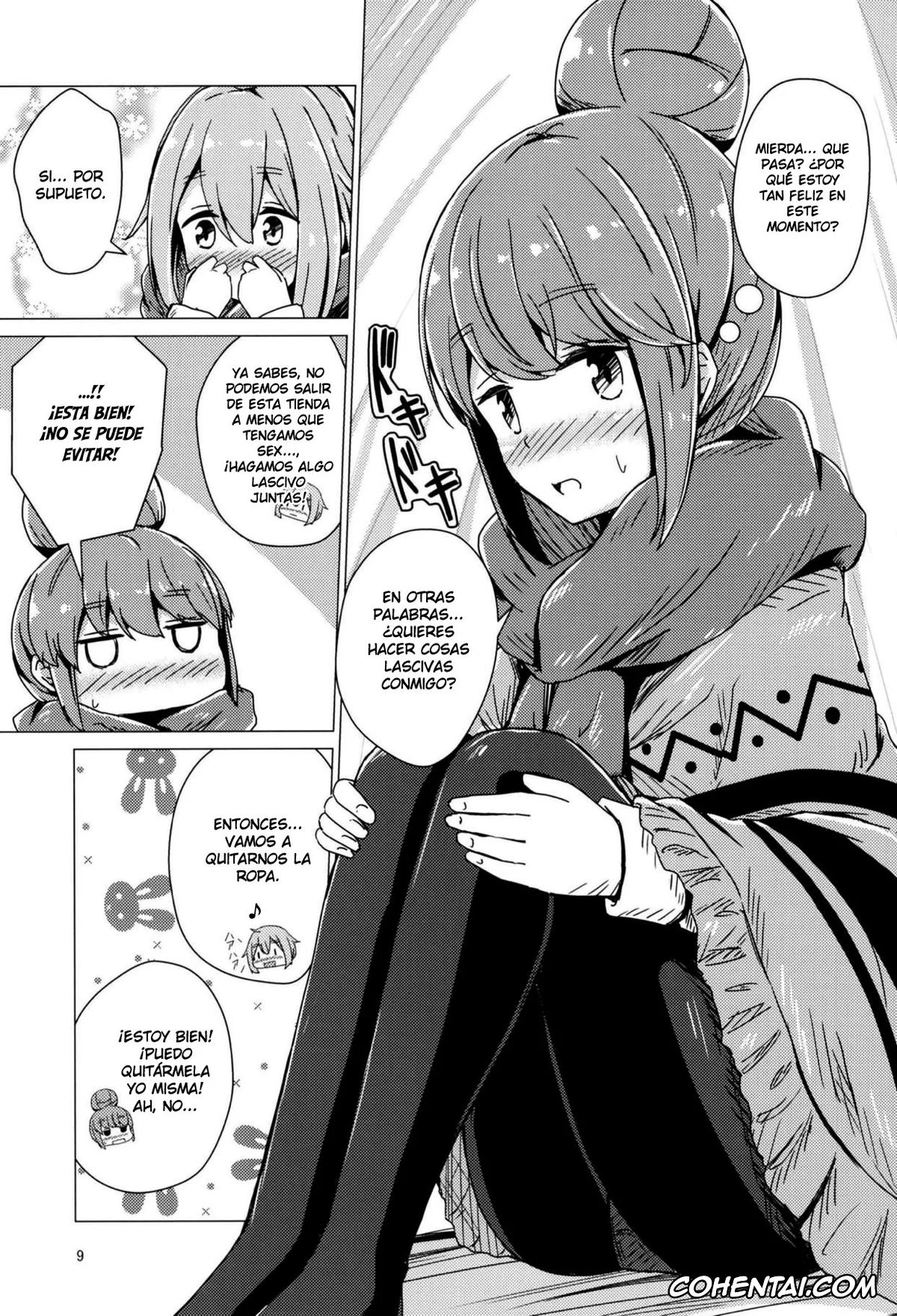 Yuru Camp | Laid-Back Camp porno, Nadeshiko Kagamihara porno, Rin Shima porno, Sex Shinai to Derenai Tent ni Tojikomerareta NadeRin (Yuru Camp), pagina 8