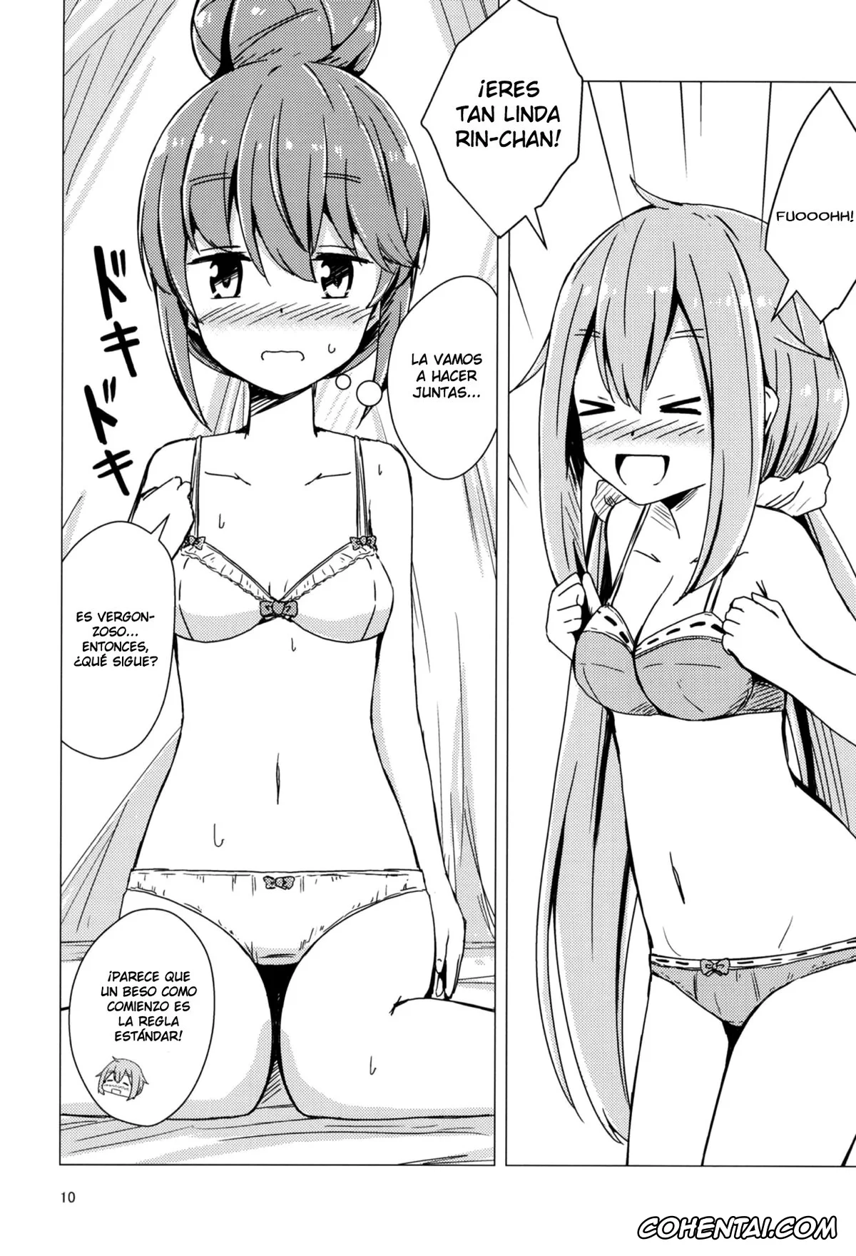 Yuru Camp | Laid-Back Camp hentai, Nadeshiko Kagamihara hentai, Rin Shima hentai, Sex Shinai to Derenai Tent ni Tojikomerareta NadeRin (Yuru Camp), pagina 9
