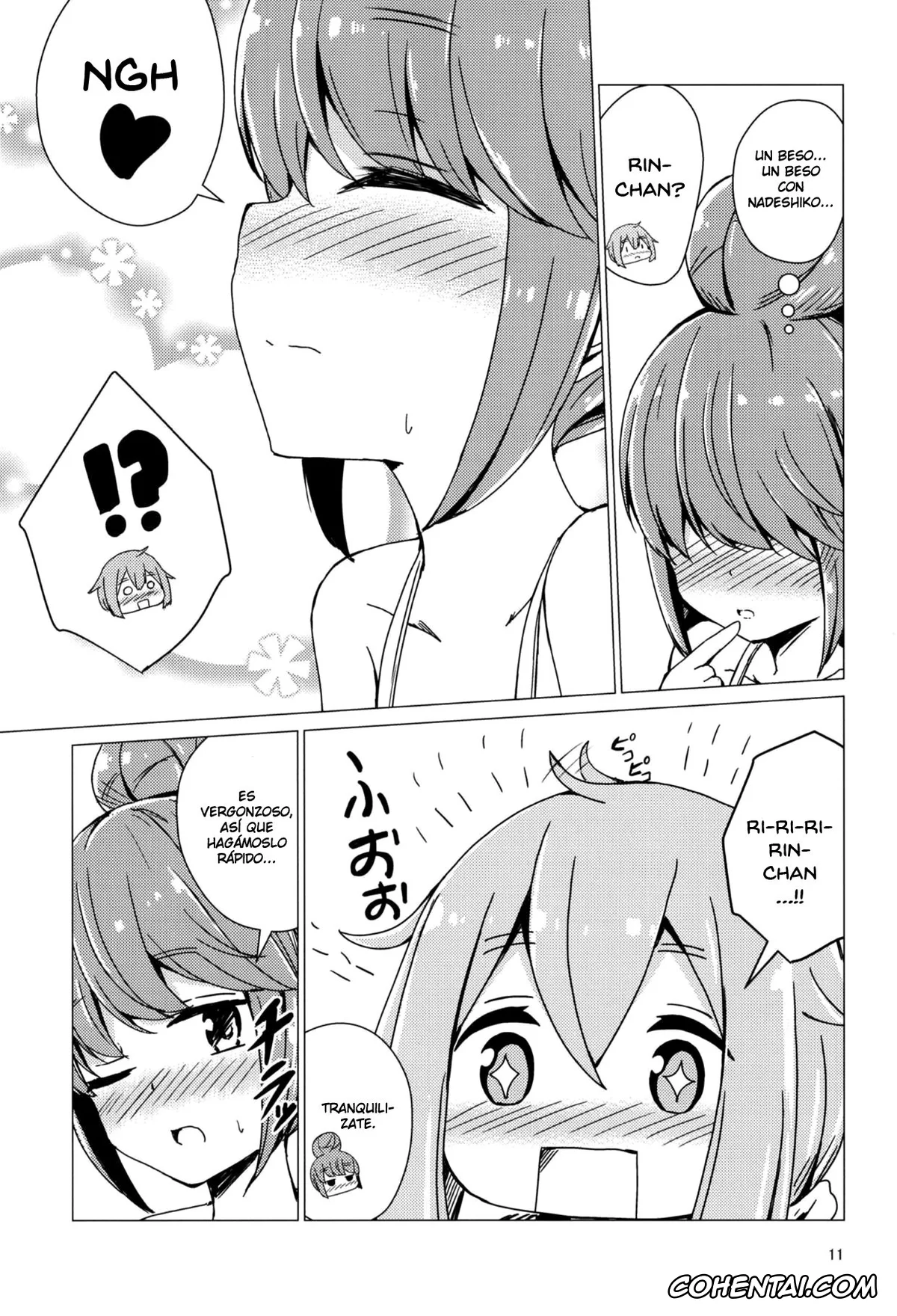 Yuru Camp | Laid-Back Camp xxx, Nadeshiko Kagamihara xxx, Rin Shima xxx, Sex Shinai to Derenai Tent ni Tojikomerareta NadeRin (Yuru Camp), pagina 10
