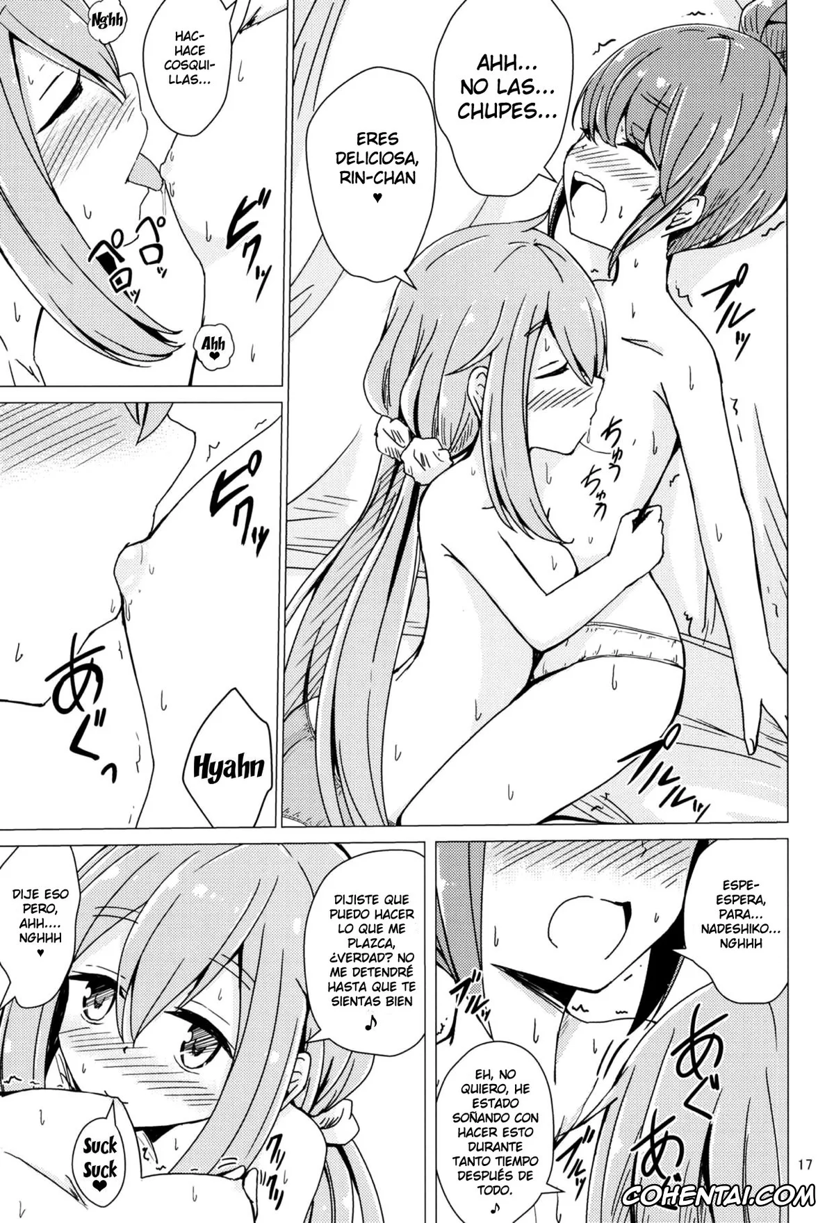 Yuru Camp | Laid-Back Camp xxx, Nadeshiko Kagamihara xxx, Rin Shima xxx, Sex Shinai to Derenai Tent ni Tojikomerareta NadeRin (Yuru Camp), pagina 16