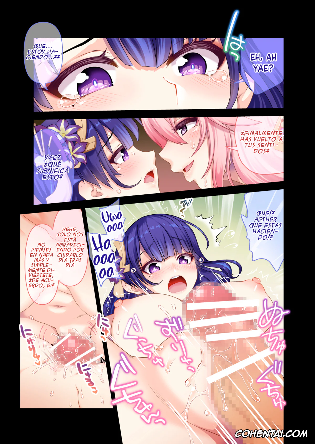 Genshin Impact porno, Aether porno, Raiden Shogun porno, Yae Miko porno, Ouka Ranman no Utage (Genshin Impact), pagina 8