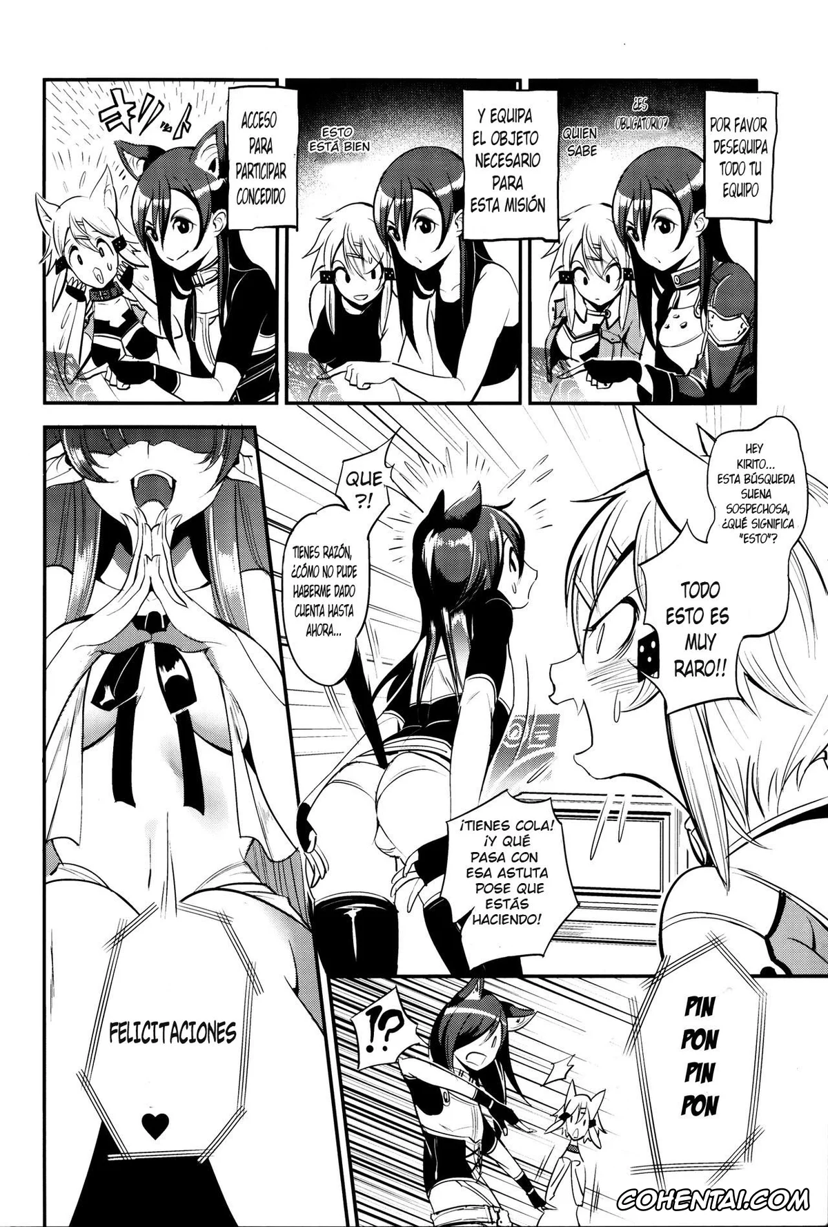 Sword Art Online hentai, Asuna Yuuki hentai, Kazuto Kirigaya | Kirito hentai, Shino Asada | Sinon hentai, MONSTER HOUSE QUEST -H na Chuumon no Ooi Mise- (Sword Art Online), pagina 3