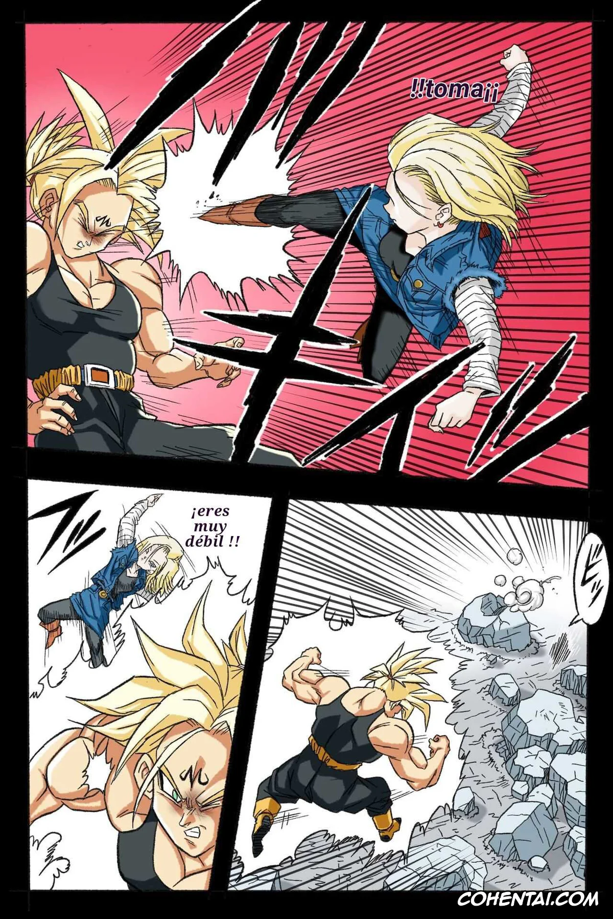 Dragon Ball Z porno, Android 18 porno, Trunks Briefs porno, Ryona Budokai 3 – Android 18 vs Trunks (Dragon Ball Z), pagina 17