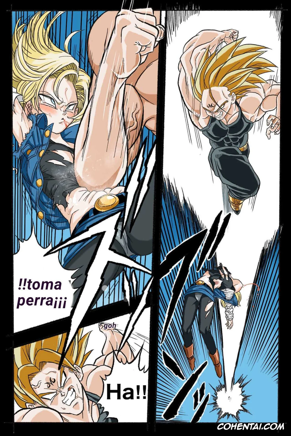 Dragon Ball Z hentai, Android 18 hentai, Trunks Briefs hentai, Ryona Budokai 3 – Android 18 vs Trunks (Dragon Ball Z), pagina 27