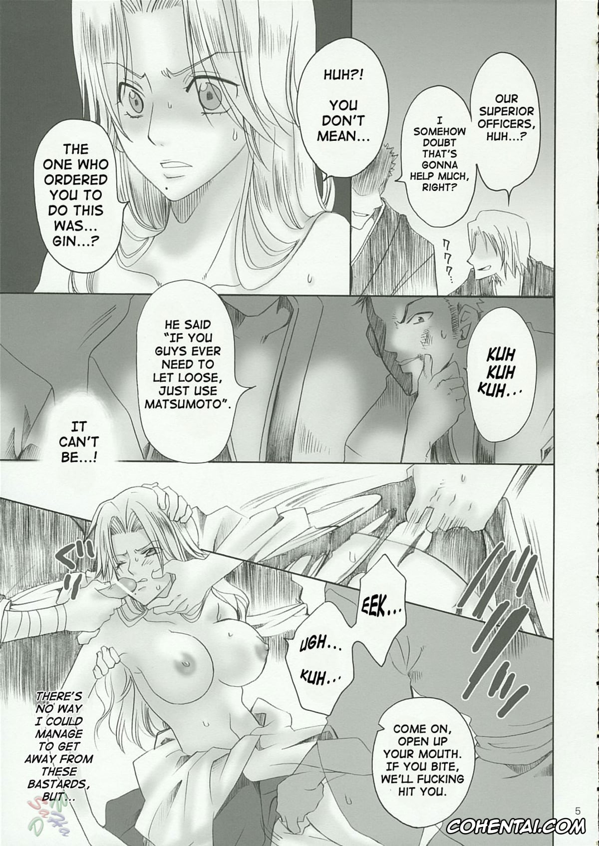 Bleach xxx, Rangiku Matsumoto xxx, Toushirou Hitsugaya xxx, Kokucho Ranbu (Bleach), pagina 4