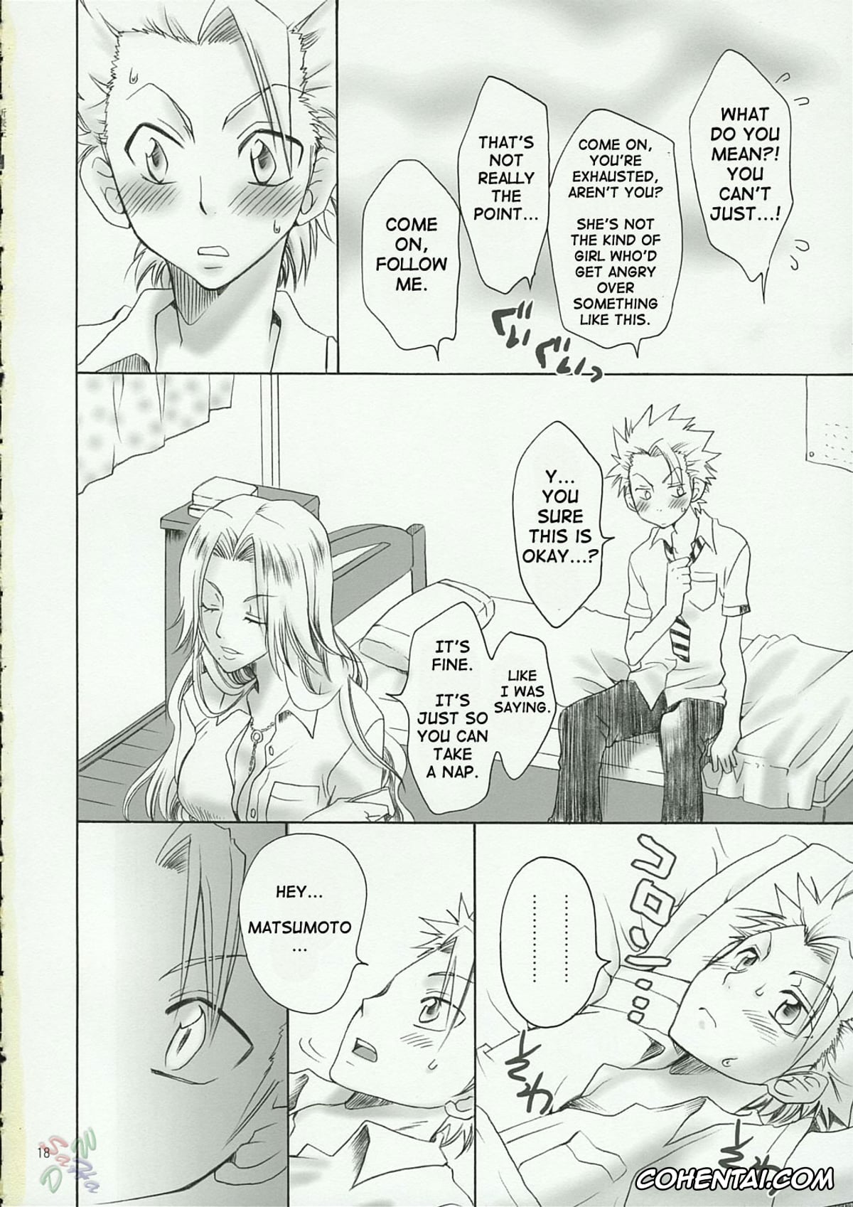 Bleach porno, Rangiku Matsumoto porno, Toushirou Hitsugaya porno, Kokucho Ranbu (Bleach), pagina 17