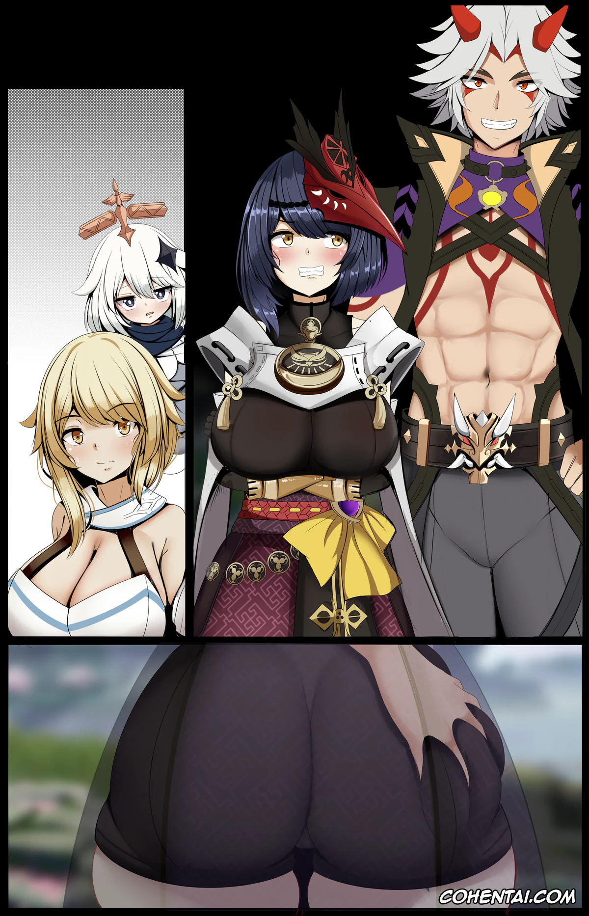 Genshin Impact hentai, Itto Arataki hentai, Sara Kujou hentai, Kujou Sara x Arataki Itto (Genshin Impact), pagina 6