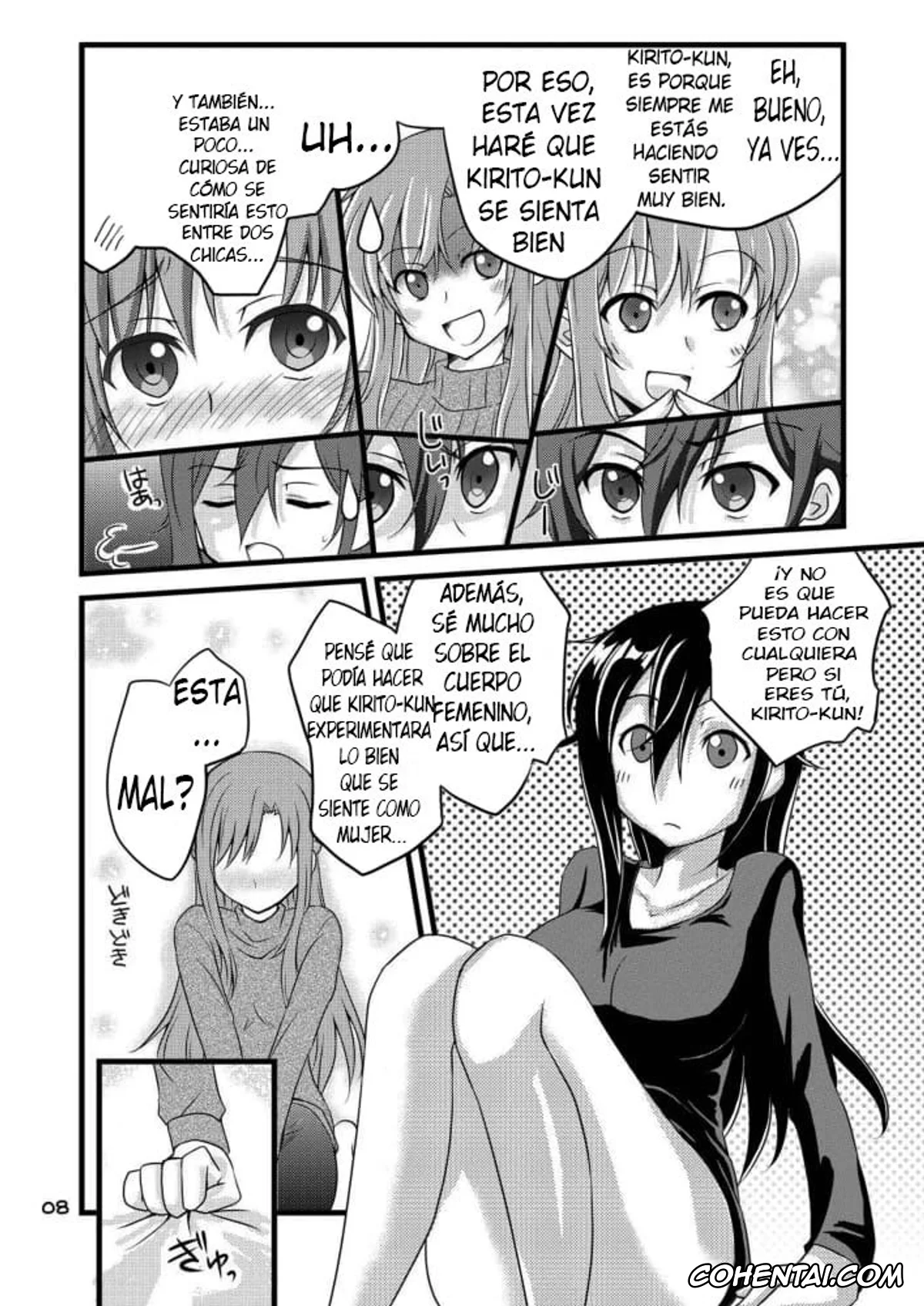 Sword Art Online porno, Asuna Yuuki porno, Kazuto Kirigaya | Kirito porno, Kiriko-chan to Asobou! (Sword Art Online), pagina 5