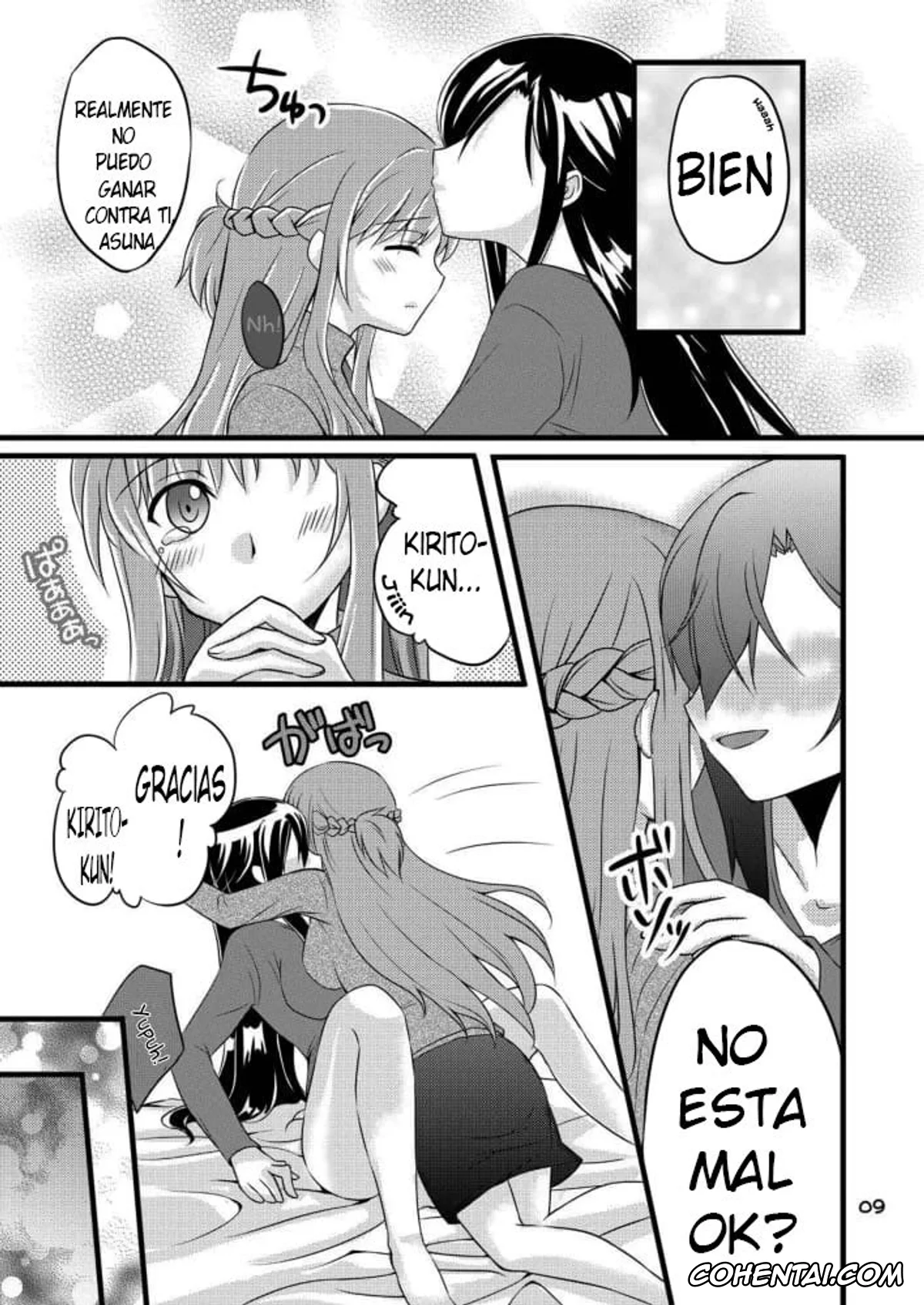 Sword Art Online hentai, Asuna Yuuki hentai, Kazuto Kirigaya | Kirito hentai, Kiriko-chan to Asobou! (Sword Art Online), pagina 6