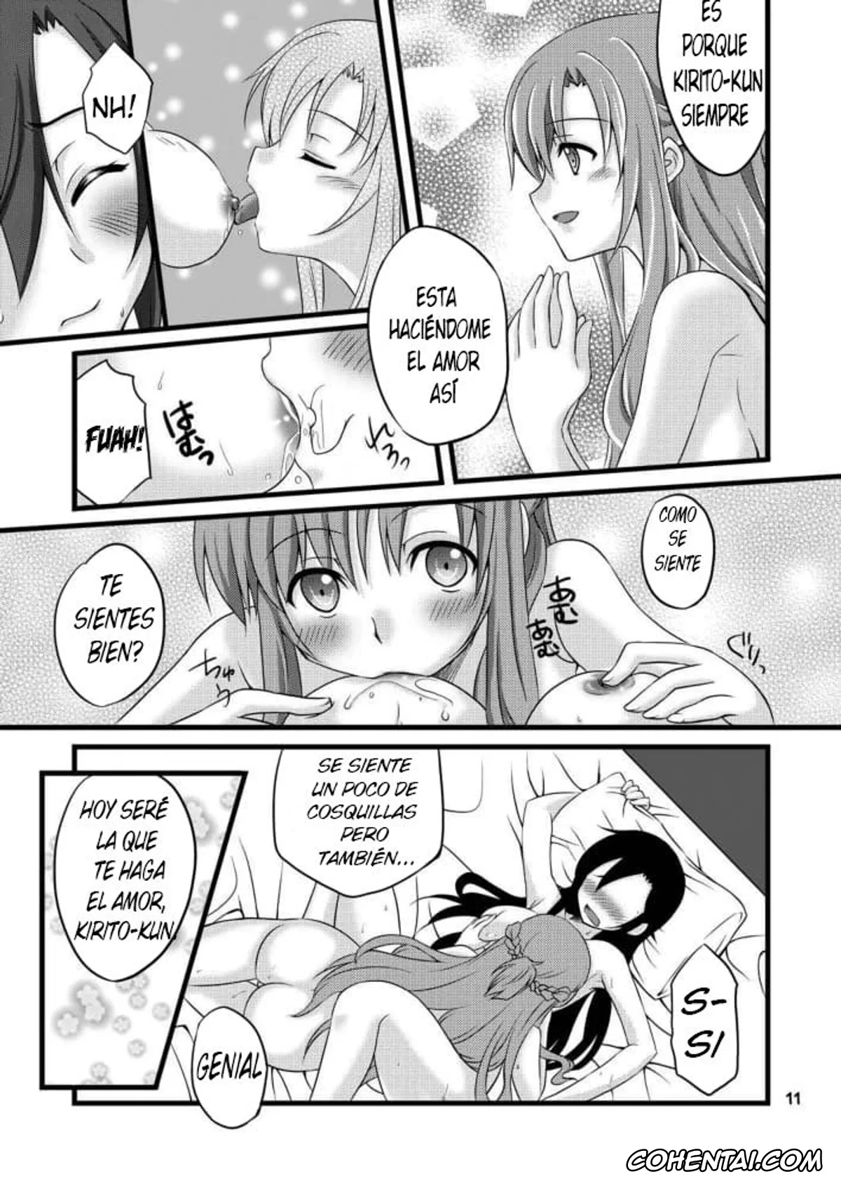 Sword Art Online porno, Asuna Yuuki porno, Kazuto Kirigaya | Kirito porno, Kiriko-chan to Asobou! (Sword Art Online), pagina 8