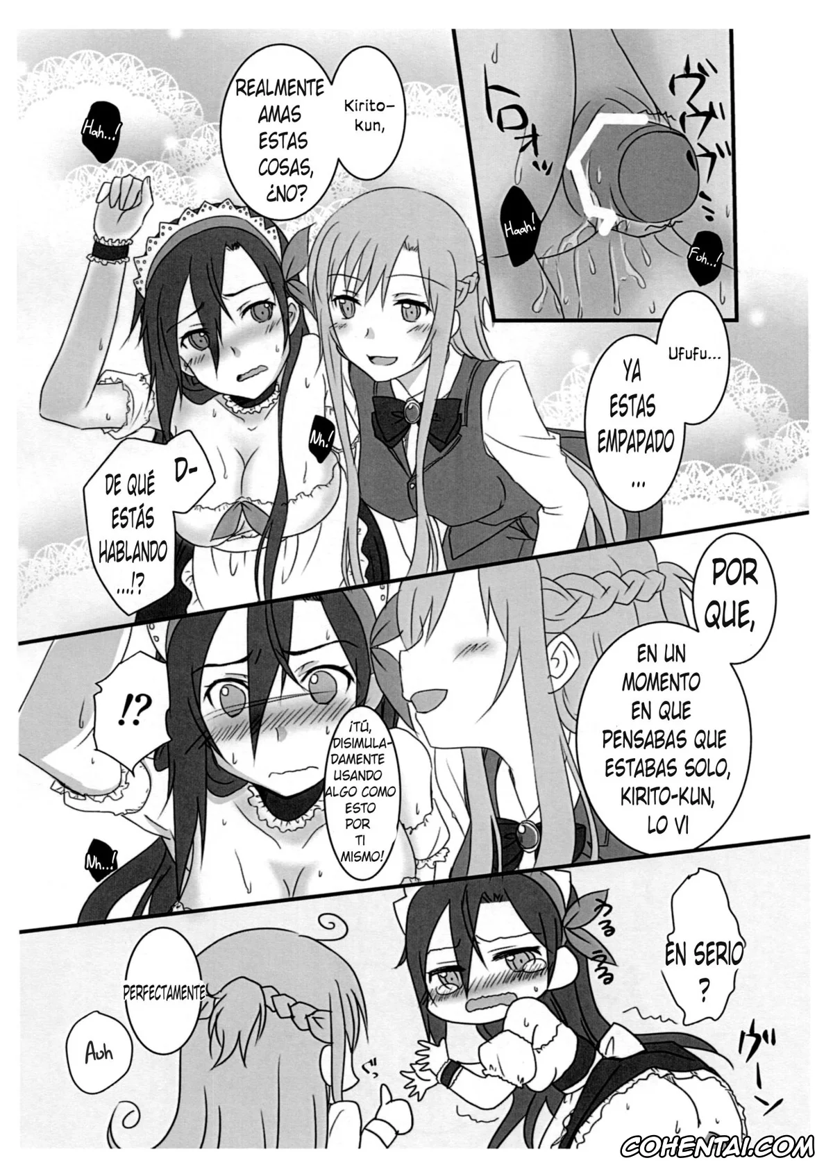 Sword Art Online hentai, Asuna Yuuki hentai, Kazuto Kirigaya | Kirito hentai, Kiriko-chan to Asobou! ~Maid Hen~ (Sword Art Online), pagina 6