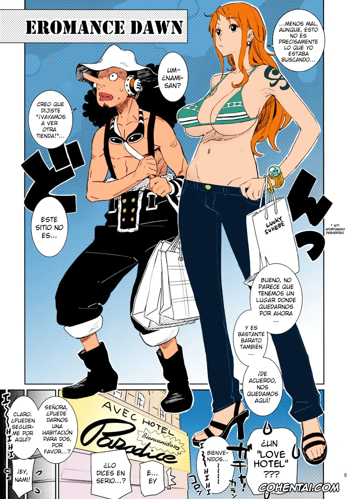 One Piece xxx, Nami xxx, Usopp xxx, EROMANCE DAWN (One Piece), pagina 4