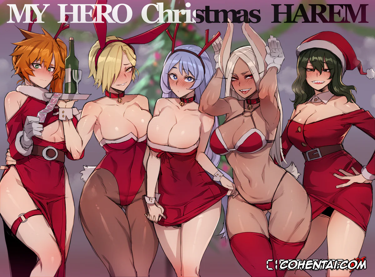 My Hero Academia | Boku No Hero Academia xxx, Itsuka Kendou xxx, Nejire Hado xxx, Rumi Usagiyama xxx, Ryuko Tatsuma xxx, Setsuna Tokage xxx, MY HERO Christmas HAREM (Boku no Hero Academia), pagina 1