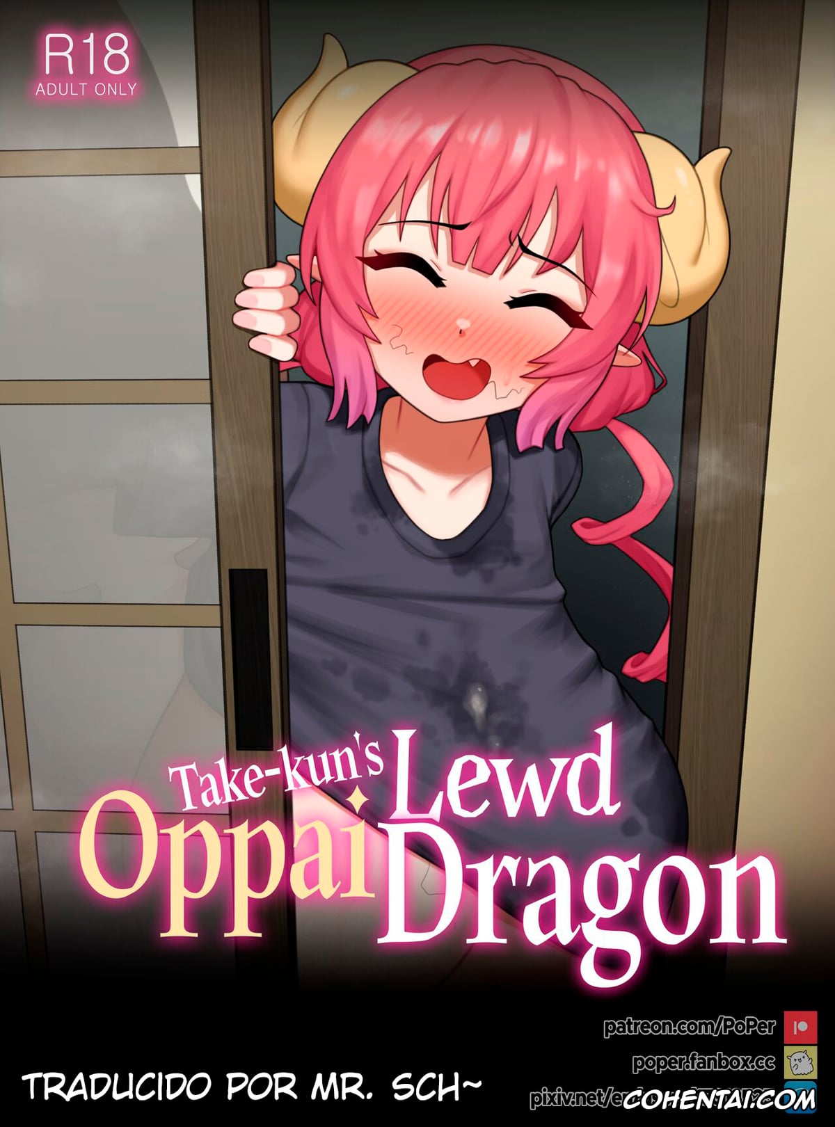 Kobayashi-san-chi no Maid Dragon xxx, Ilulu xxx, Take-kun’s Lewd Oppai Dragon (Kobayashi-san-chi no Maidragon), pagina 1