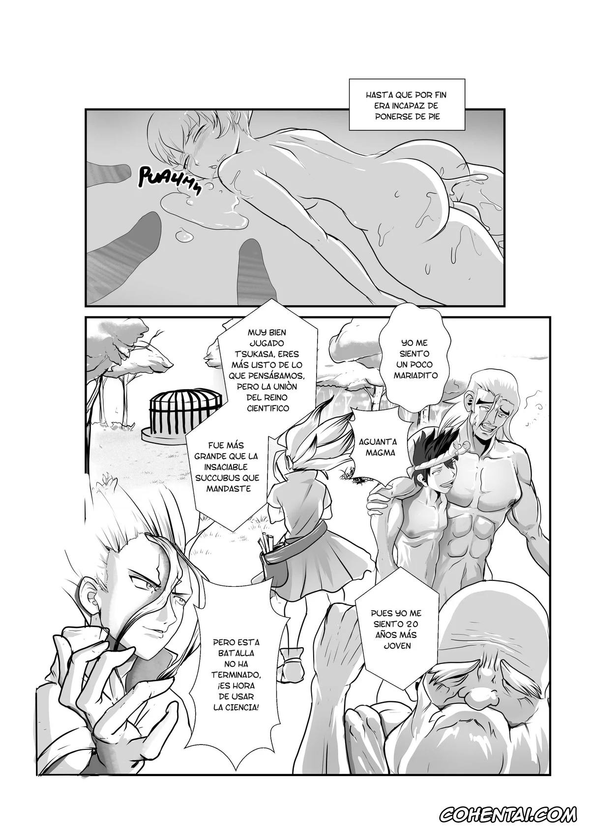 Dr. STONE hentai, Homura Momiji hentai, Kohaku hentai, Training Homura (Dr. STONE), pagina 24
