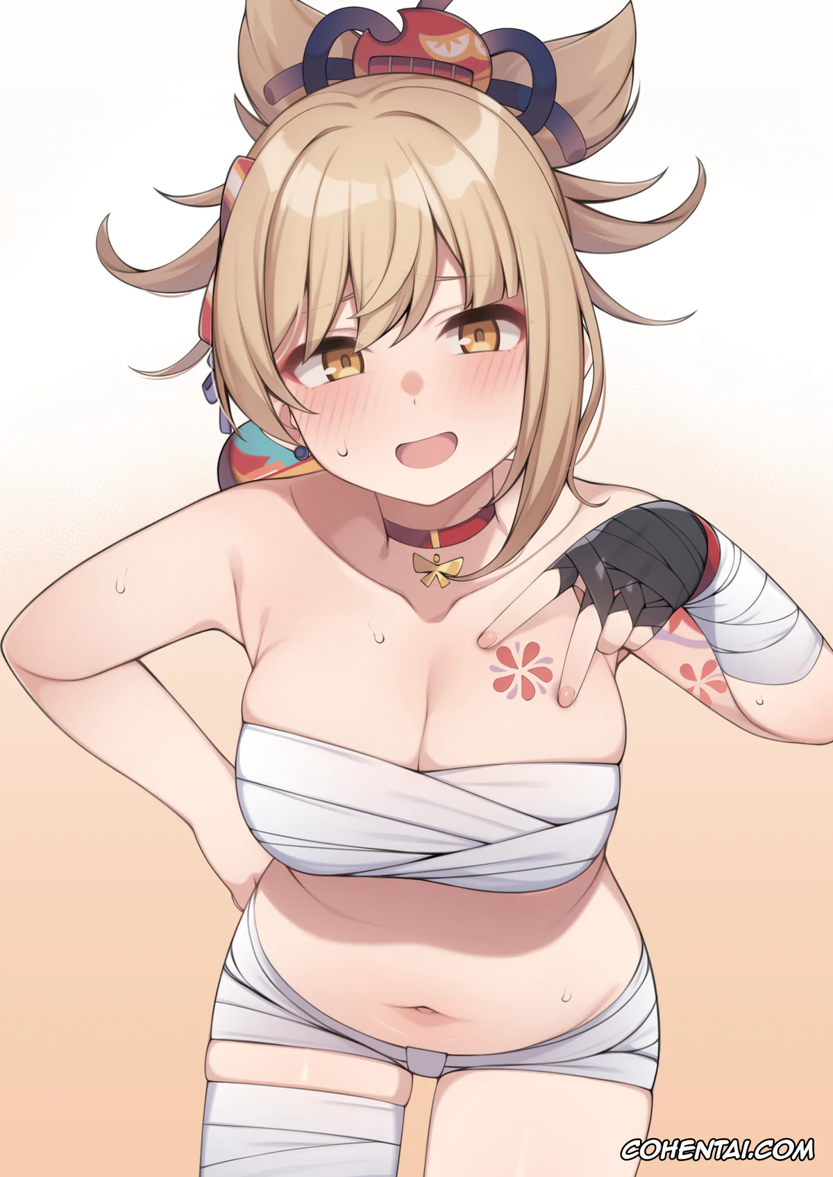 Genshin Impact porno, Yoimiya Naganohara porno, Moshi Yoimiya ga Bakufugun ni Tsukamatte Shimattara (Genshin Impact), pagina 8