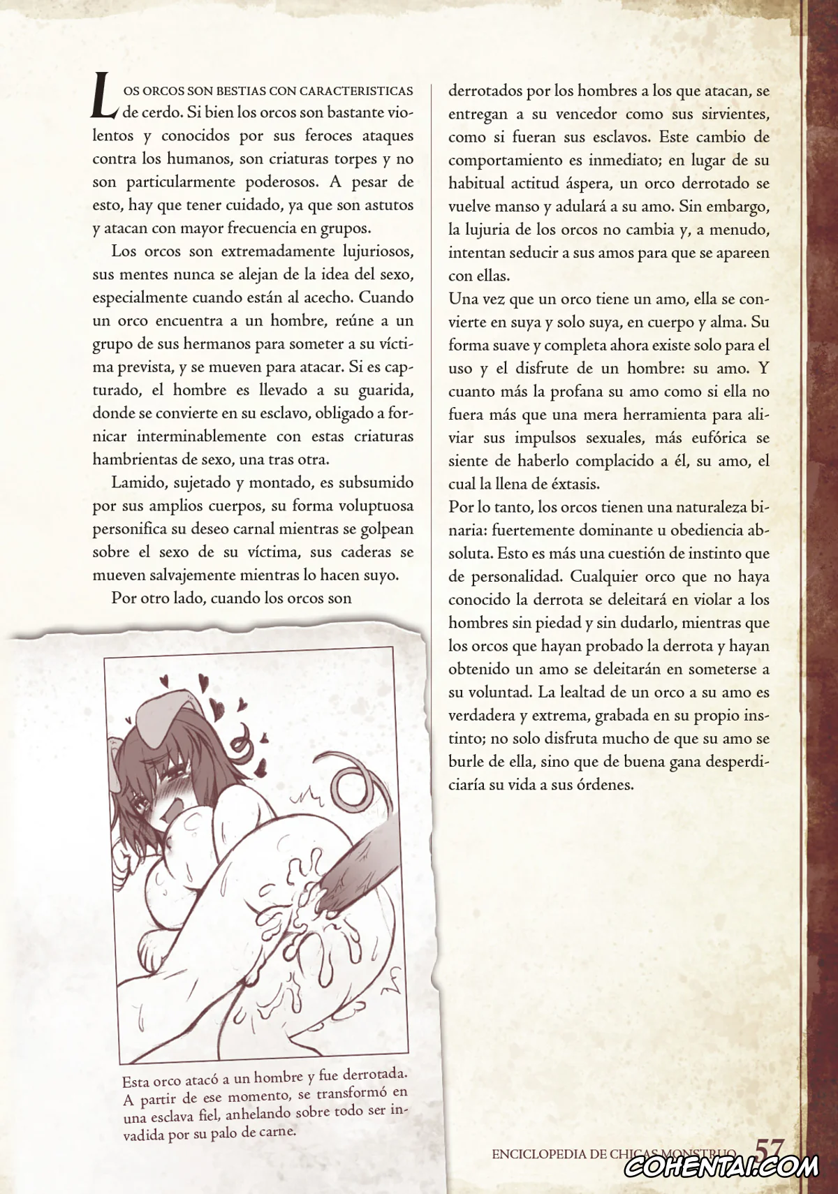 Mamono Musume Zukan | Monster Girl Encyclopedia xxx, Monster Girl Encyclopedia Vol. 1 | Enciclopedia de Chicas Monstruo, pagina 58