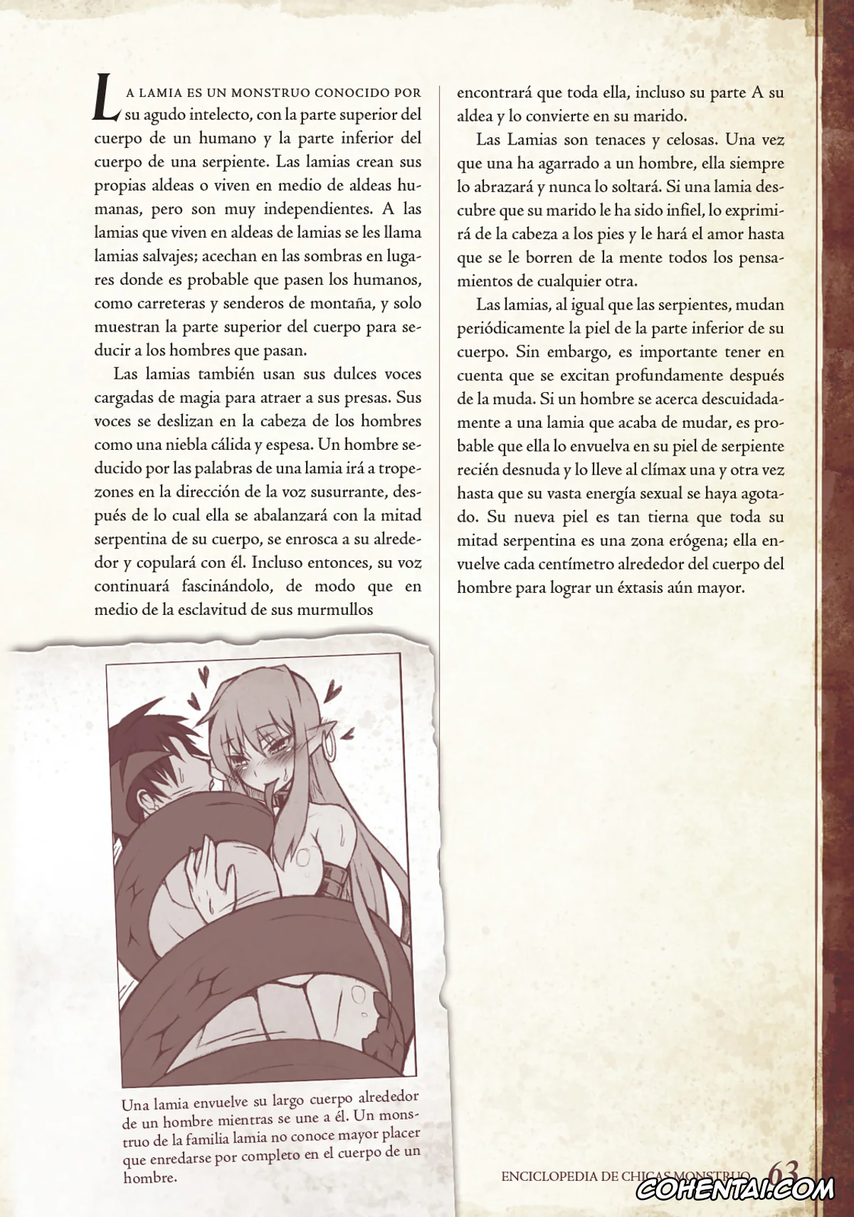 Mamono Musume Zukan | Monster Girl Encyclopedia xxx, Monster Girl Encyclopedia Vol. 1 | Enciclopedia de Chicas Monstruo, pagina 64