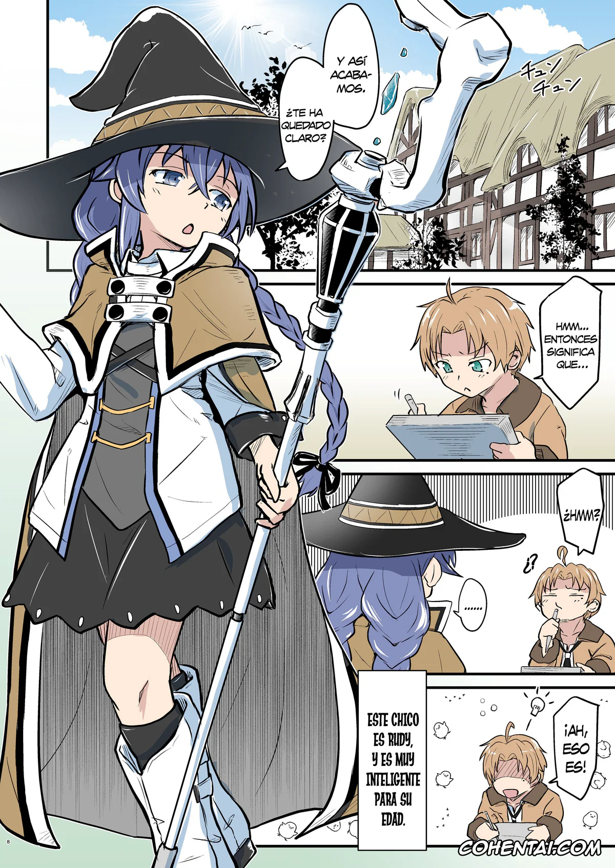 Mushoku Tensei ~Isekai Ittara Honki Dasu~ hentai, Roxy Migurdia hentai, Rudeus Greyrat hentai, Mushoku! (Ao) (Mushoku Tensei ~Isekai Ittara Honki Dasu~), pagina 9