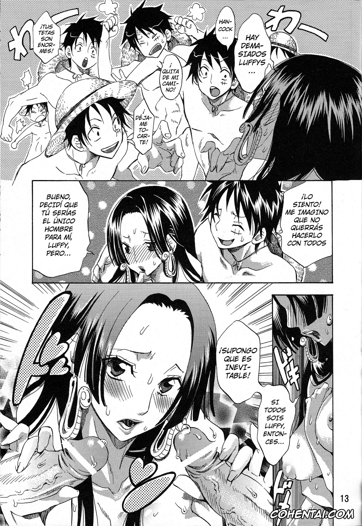 One Piece hentai, Boa Hancock hentai, Monkey D. Luffy hentai, Yokujou Rensa ~Hebihime ver.~ (One Piece), pagina 12