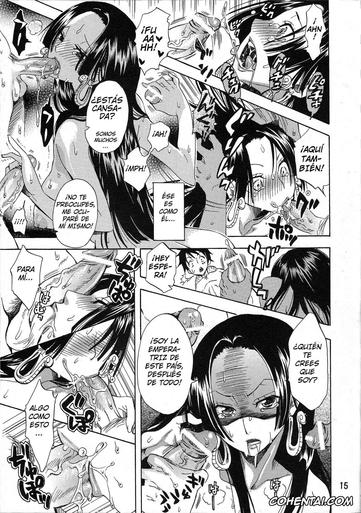One Piece porno, Boa Hancock porno, Monkey D. Luffy porno, Yokujou Rensa ~Hebihime ver.~ (One Piece), pagina 14