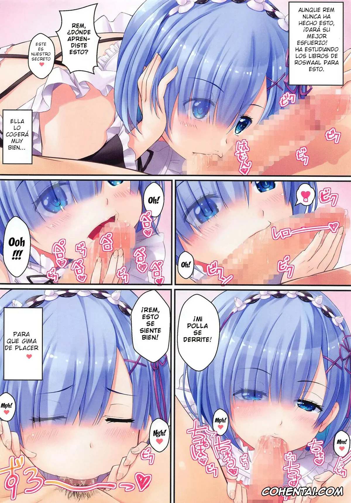 Re:Zero kara Hajimeru Isekai Seikatsu xxx, Rem xxx, Subaru Natsuki xxx, Rem no Ecchi na Gohoushi (Re:Zero kara Hajimeru Isekai Seikatsu), pagina 4