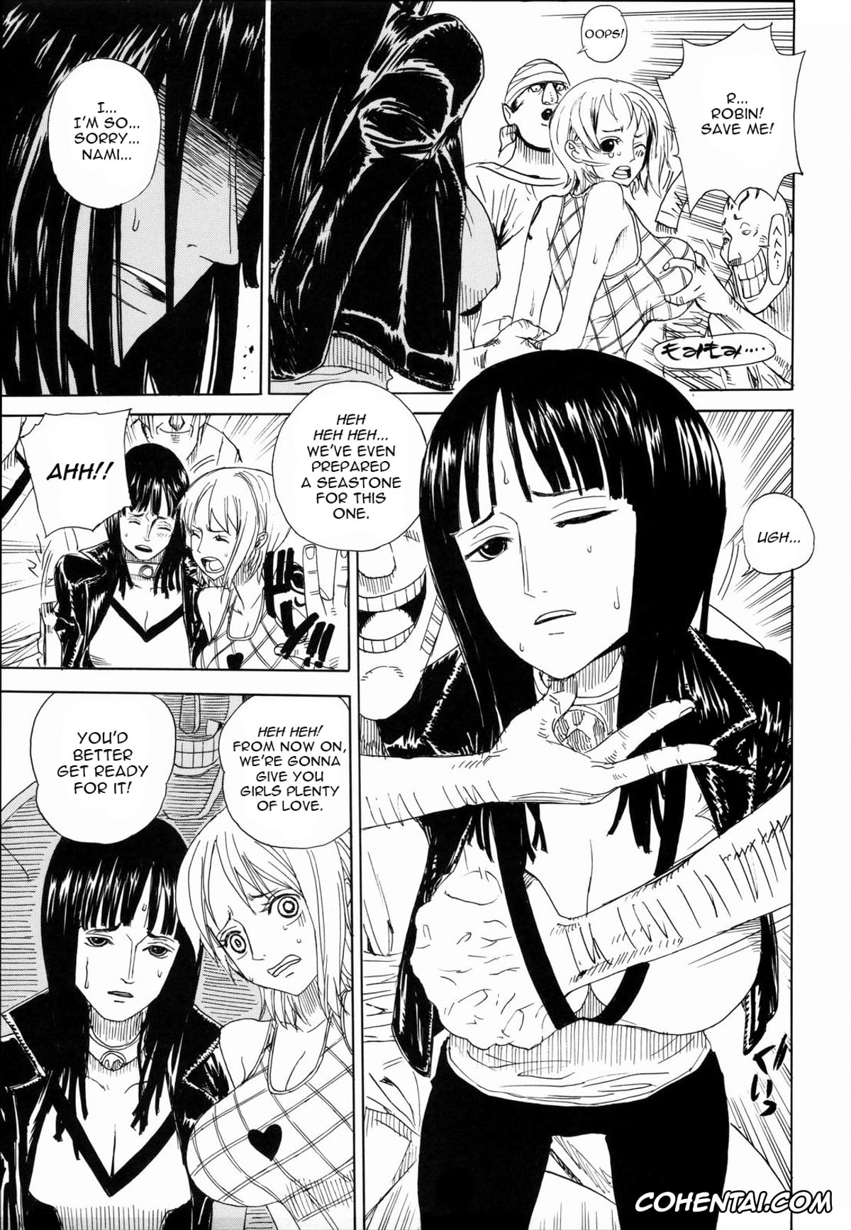 One Piece porno, Nami porno, Nico Robin porno, Leopard Hon 7 (One Piece), pagina 5