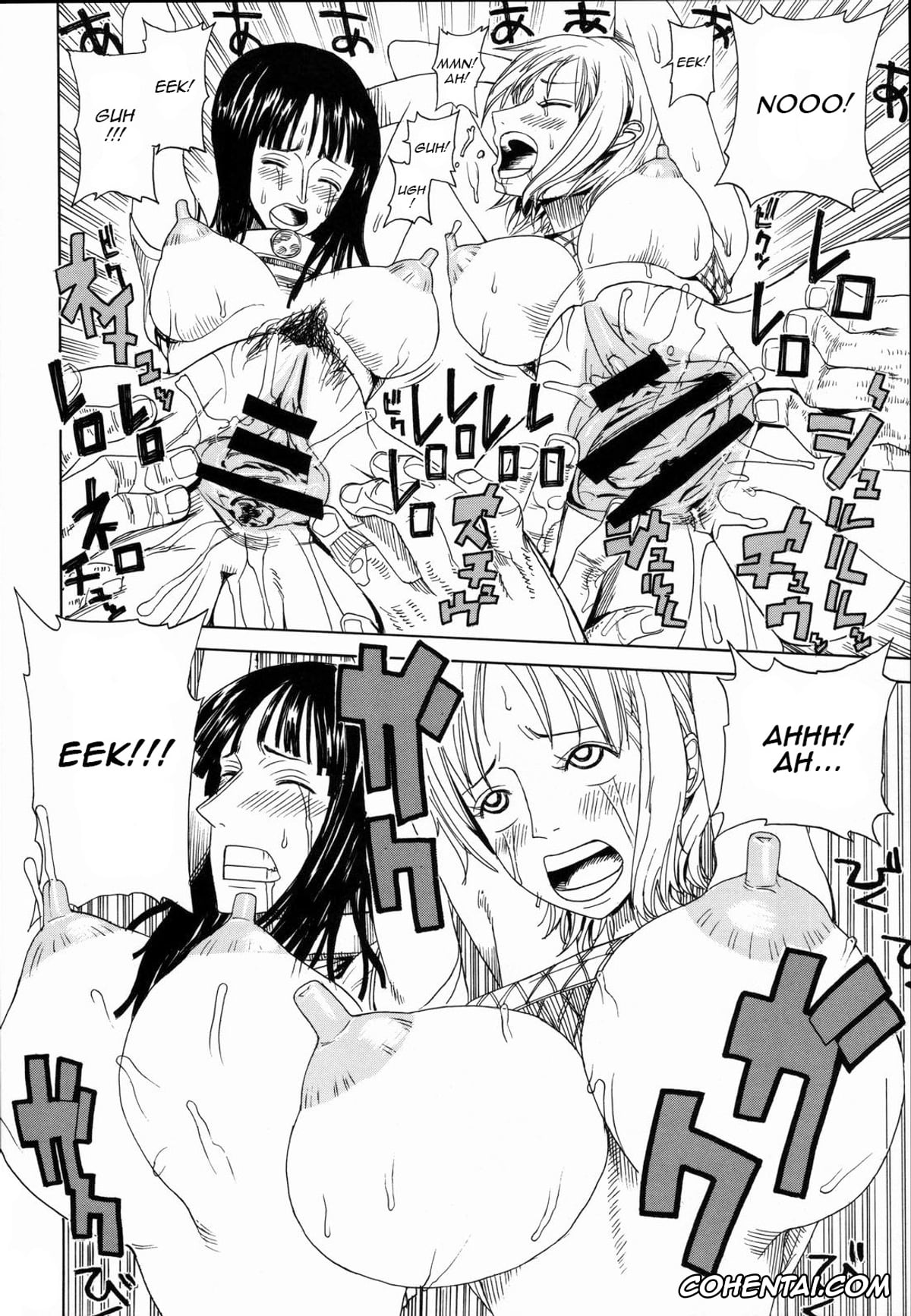 One Piece hentai, Nami hentai, Nico Robin hentai, Leopard Hon 7 (One Piece), pagina 12