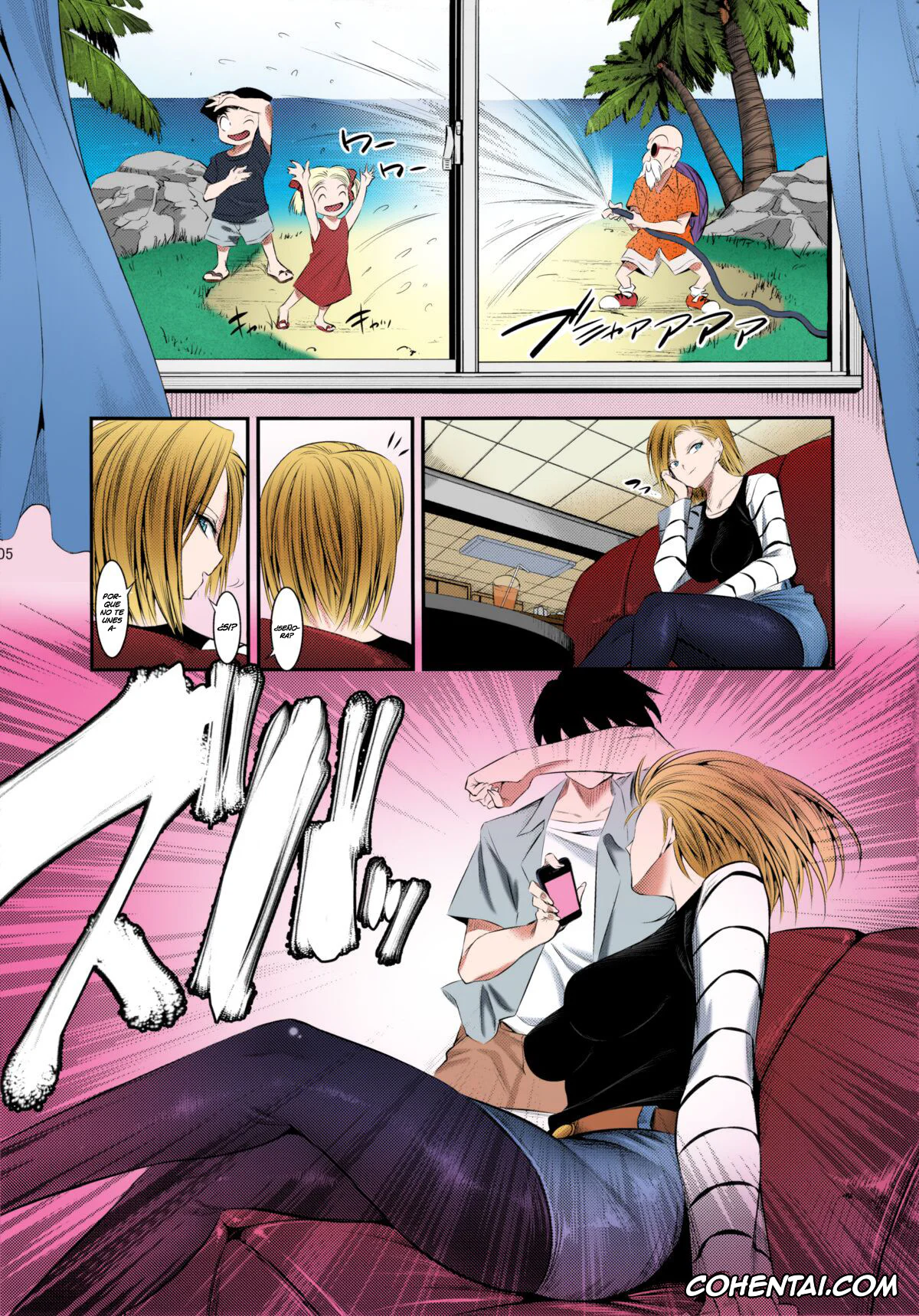 Dragon Ball Z xxx, Android 18 xxx, 18-gou ga Saimin de NTR-reru Hon (Dragon Ball Z), pagina 4