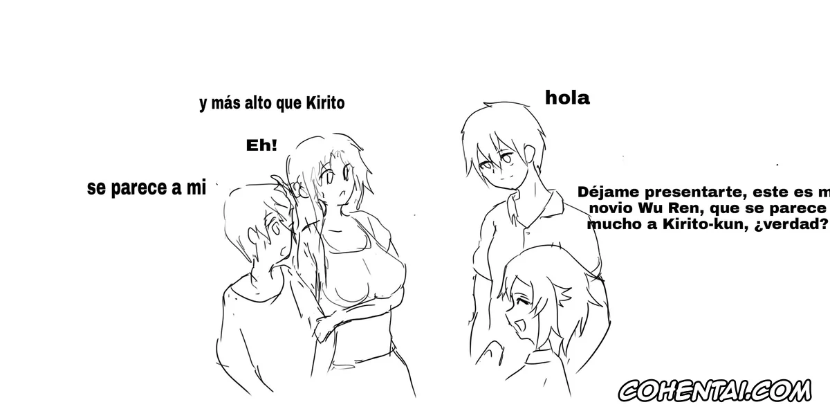 Sword Art Online xxx, Asuna Yuuki xxx, Kazuto Kirigaya | Kirito xxx, Rika Shinozaki | Lisbeth xxx, Otro Kirito (Sword Art Online), pagina 1
